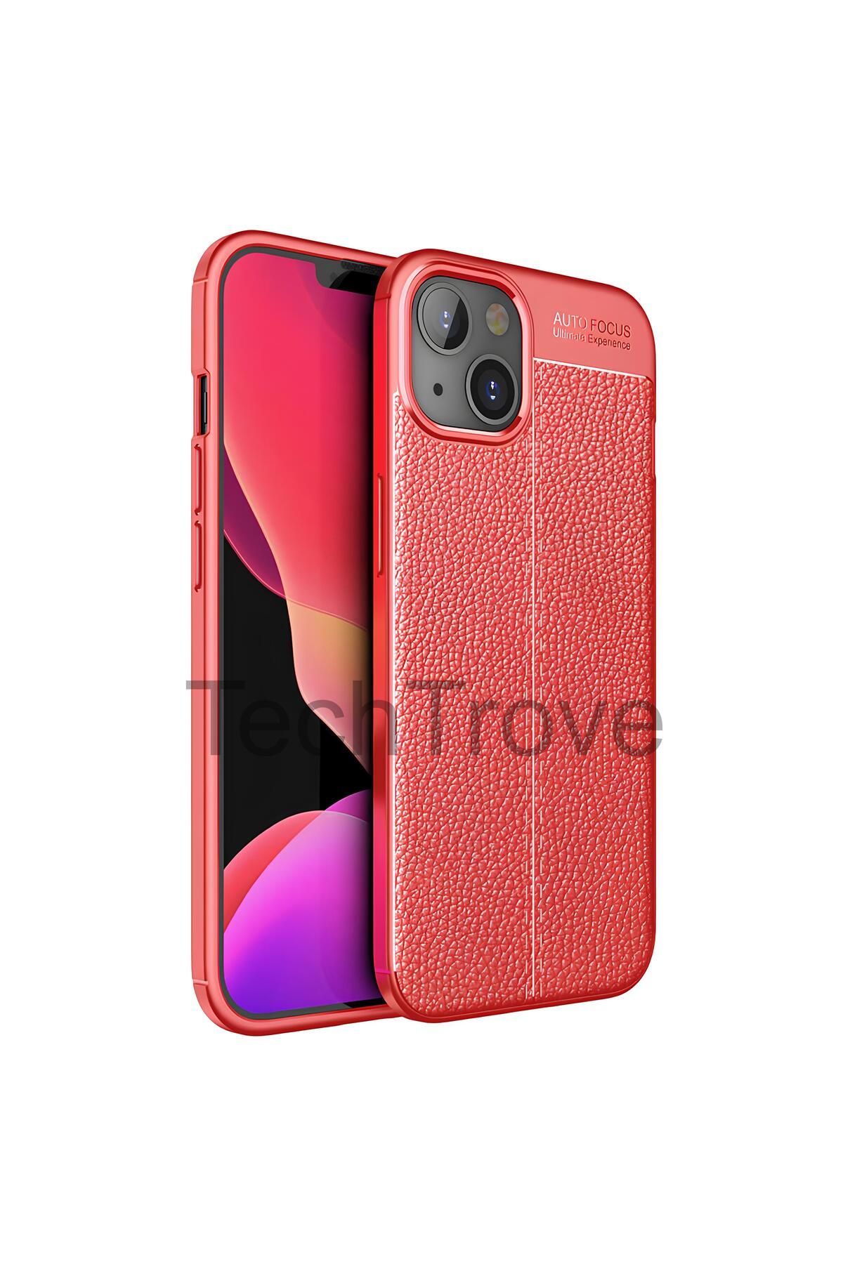 TechTrove Apple iPhone 13 Kılıf Deri Extra Korumalı Slikon Kapak