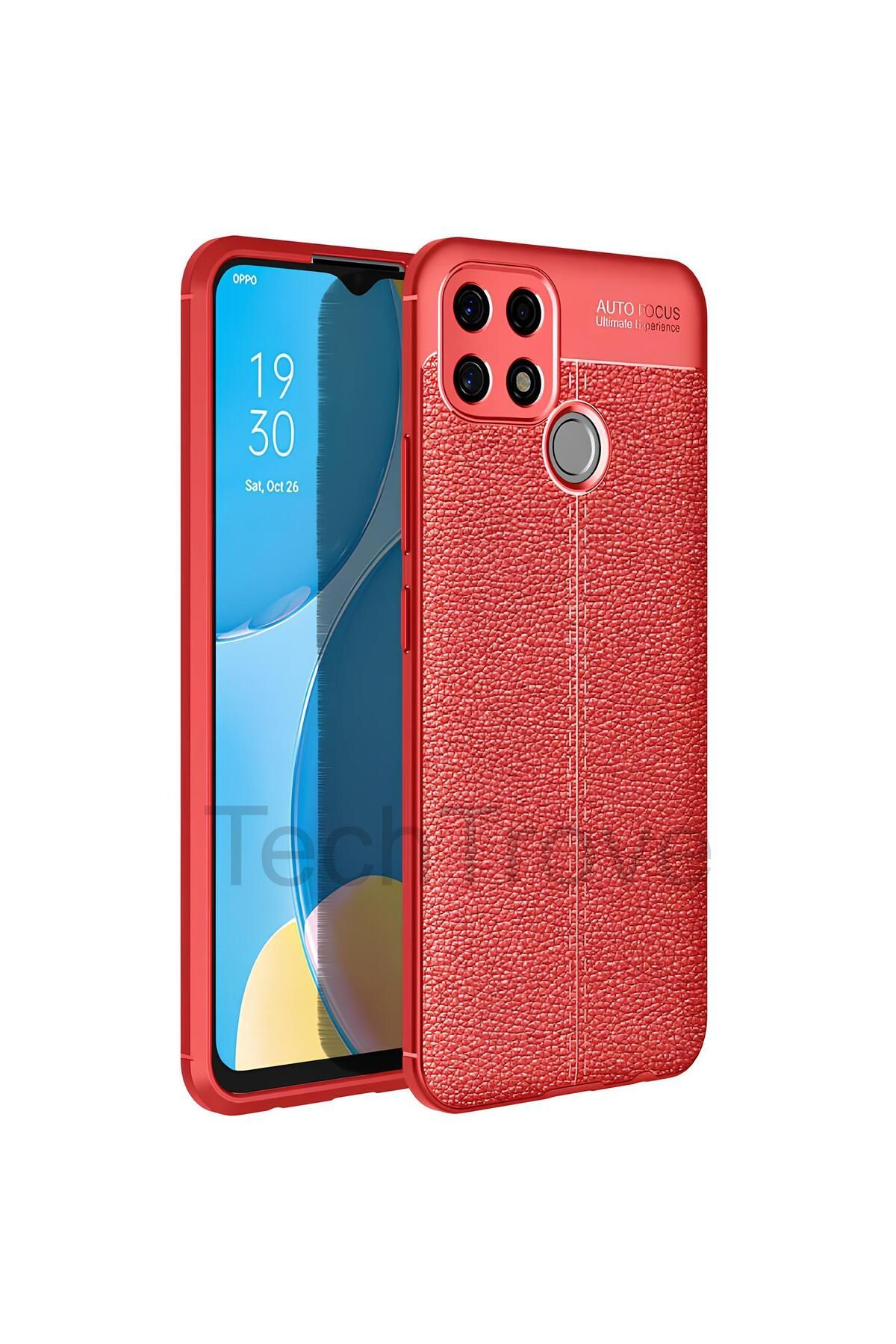TechTrove Oppo A15S Kılıf Deri Extra Korumalı Slikon Kapak