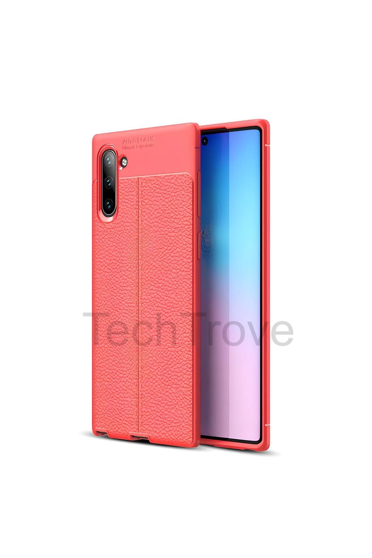TechTrove Samsung Galaxy Note 10 Kılıf Deri Extra Korumalı Slikon Kapak