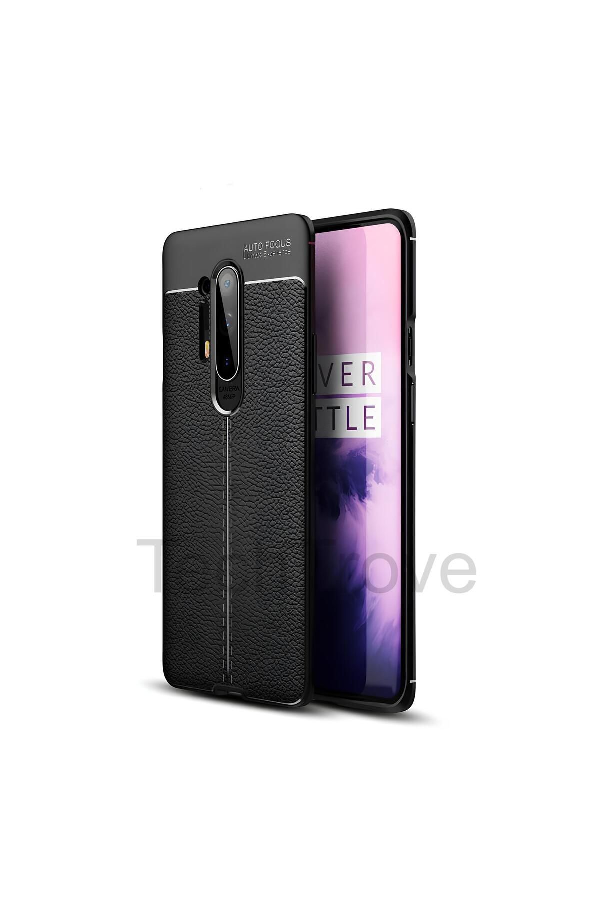 TechTrove One Plus 8 Pro Kılıf Deri Extra Korumalı Slikon Kapak