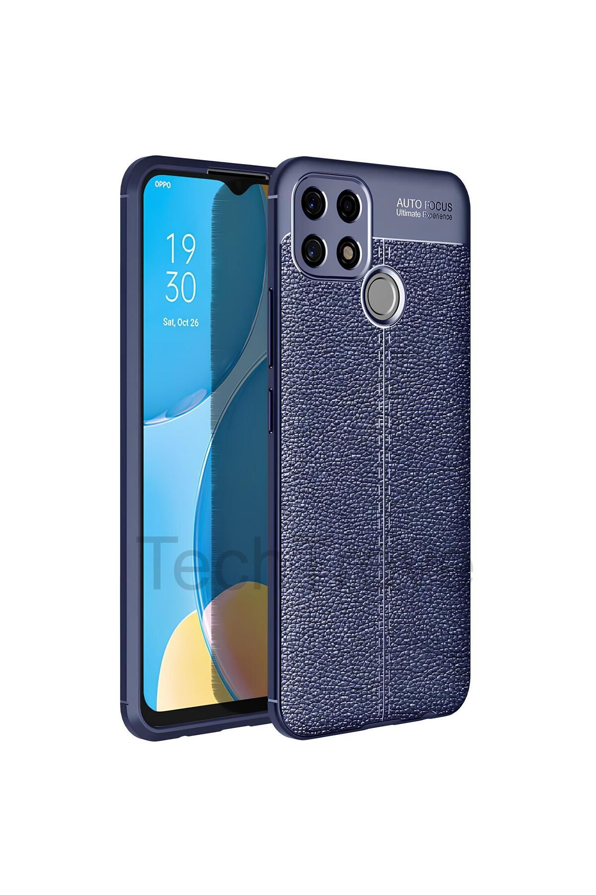 TechTrove Oppo A15S Kılıf Deri Extra Korumalı Slikon Kapak