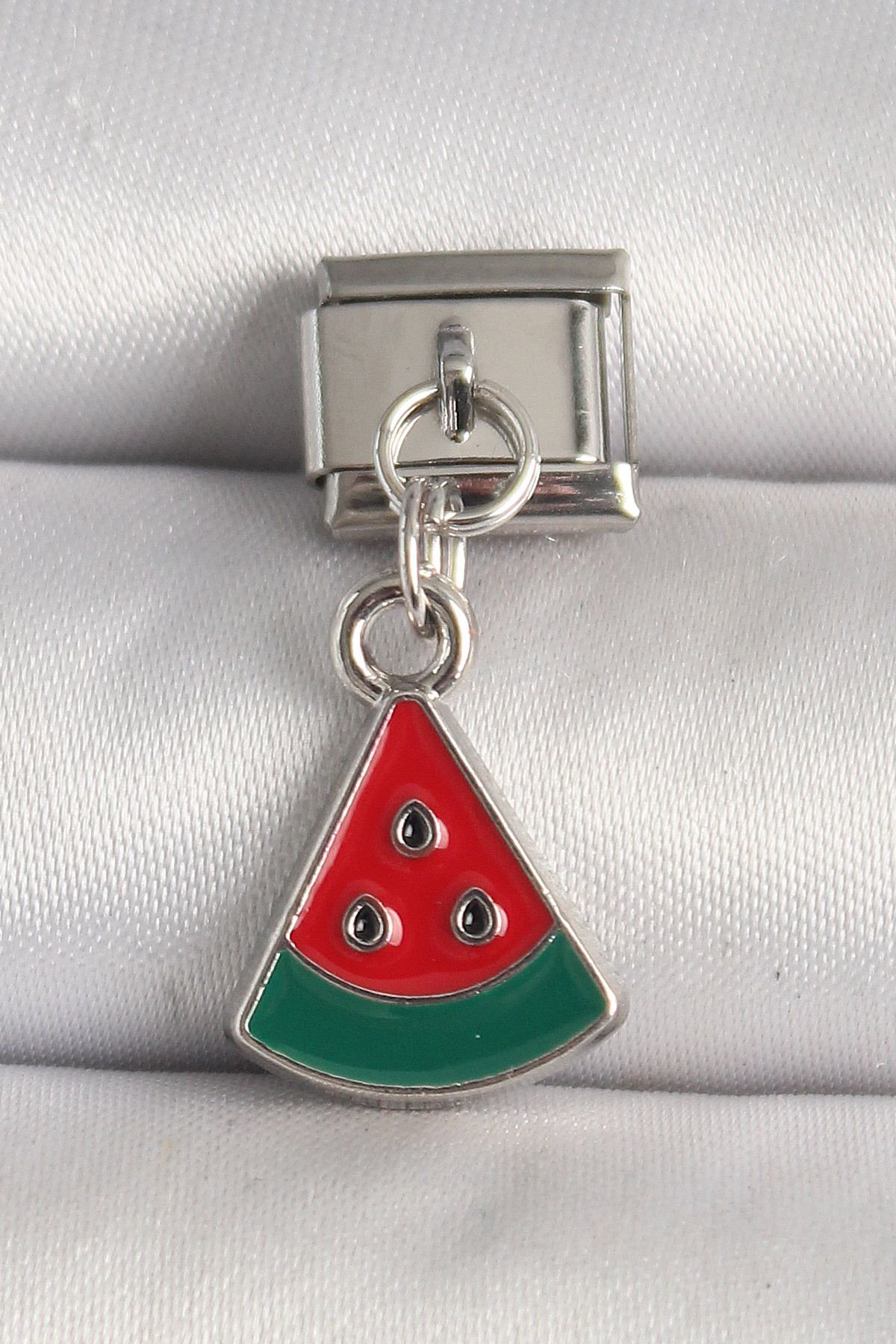 callerrons accessories Gümüş Renk Karpuz Dilim Model Nomination Charm - EBJ250501W32874