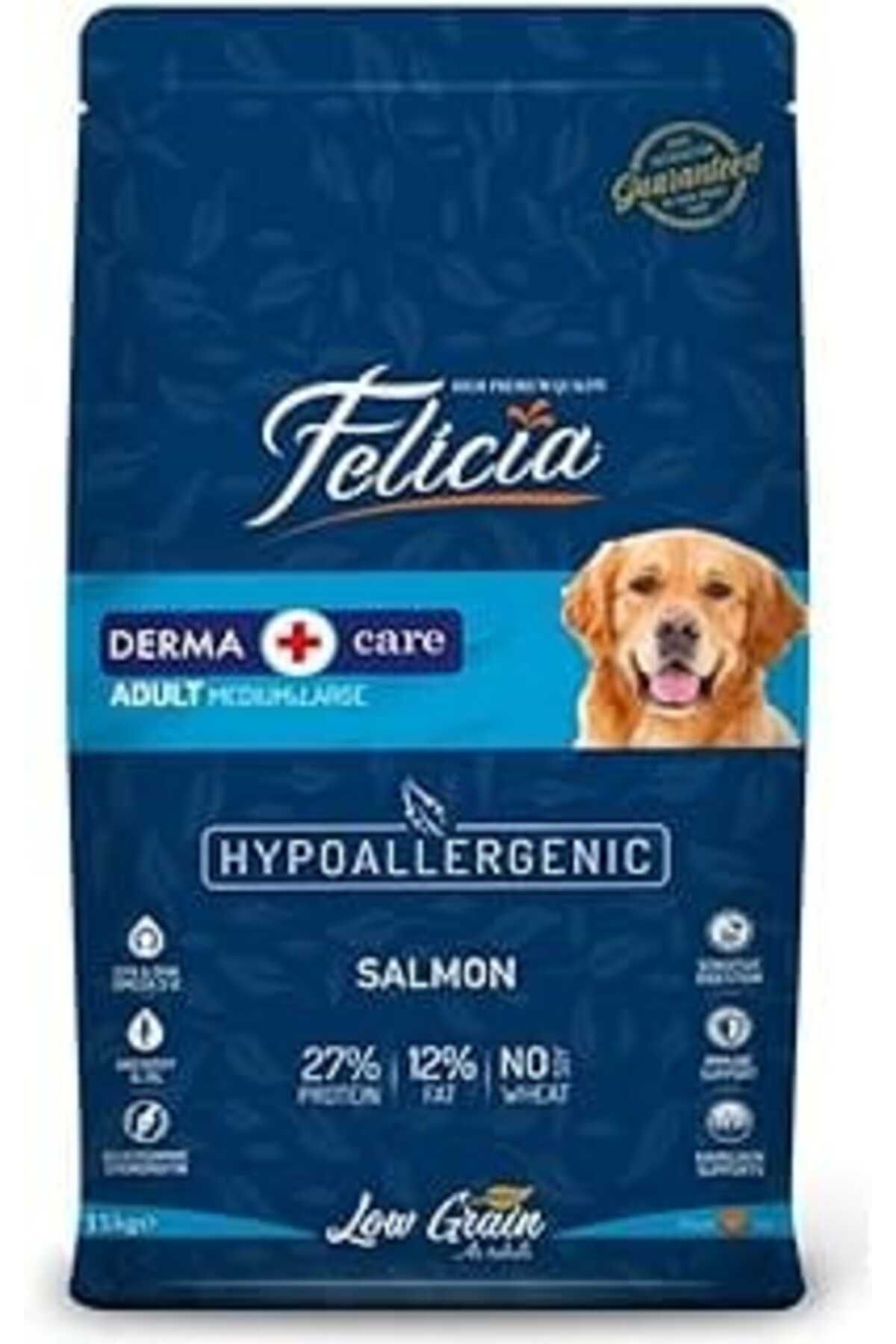 Karachil Felicia Kuru Köpek Maması, Somonlu, Az Tahıllı, Yetişkin, Büyük Irk, Hipoalerjenik, M, 15 Kg