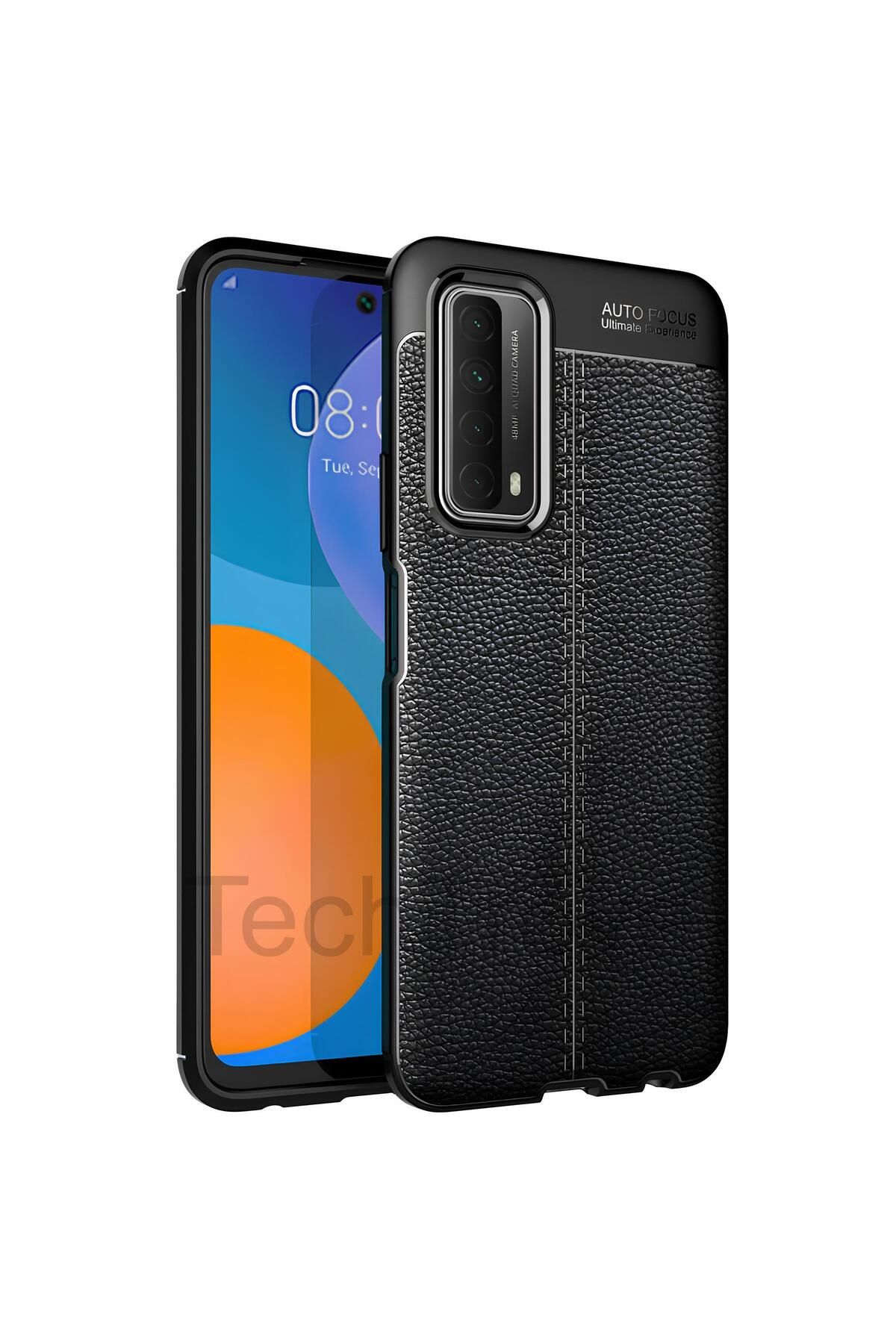 TechTrove Huawei P Smart 2021 Kılıf Deri Extra Korumalı Slikon Kapak