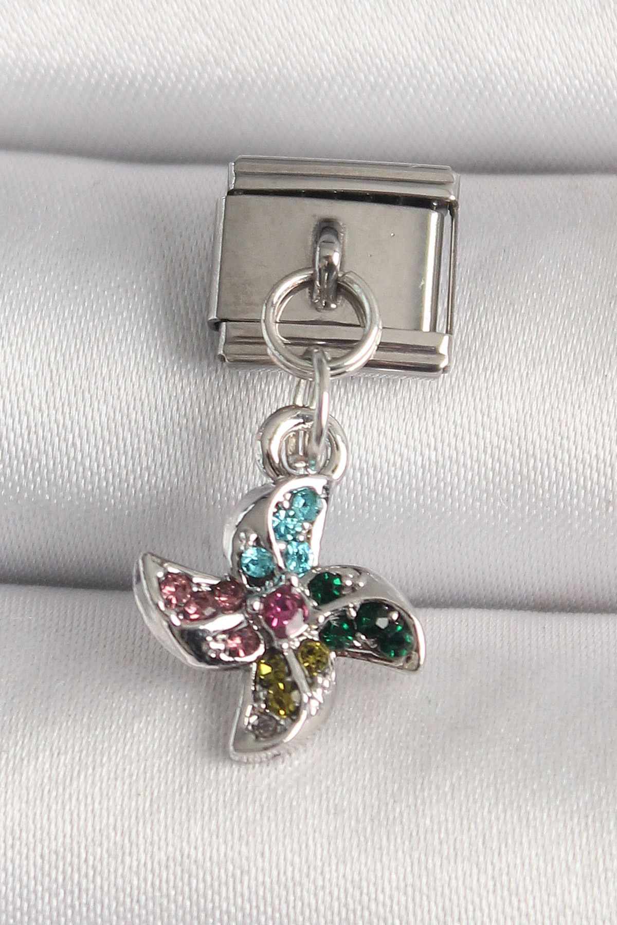 callerrons accessories Gümüş Renk Renkli Zirkon Taşlı Nomination Charm
