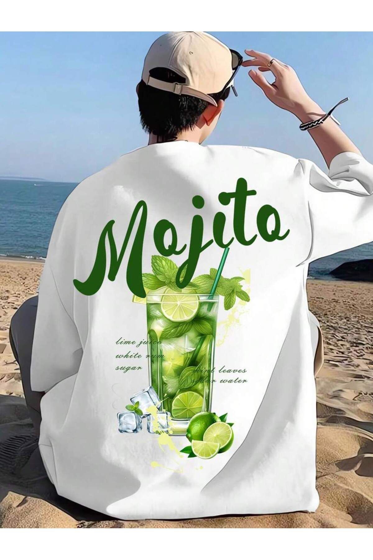 aynewmoda Erkek Günlük Kısa Kollu İçecek Logolu Baskılı Tişört, Arkadaşa Hediye