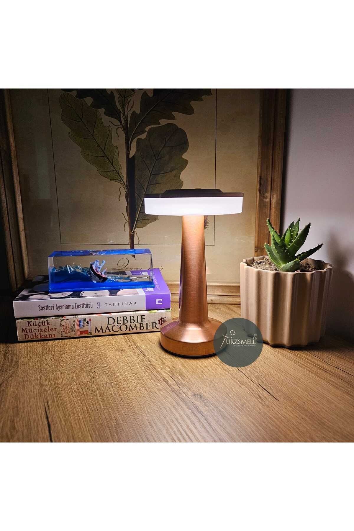 SerenityHaven Oslo Şarjlı Masa Lambası Dokunmatik 3 Renk Beyaz-günışığı-amber