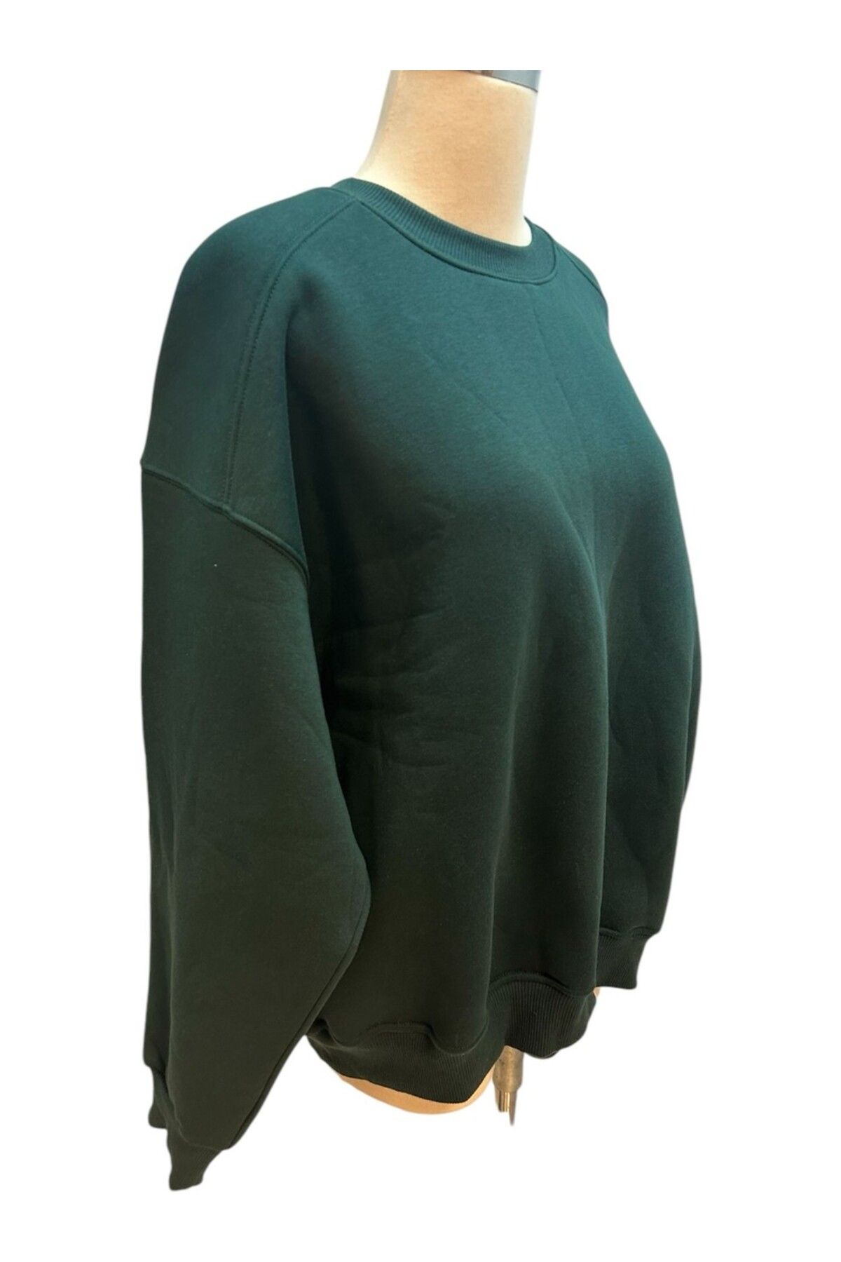 Avcıoğlu Giyim Avcıoğlu Yuvarlak Yaka Oversize Koyu Yeşil 3 Ip Sweatshirt