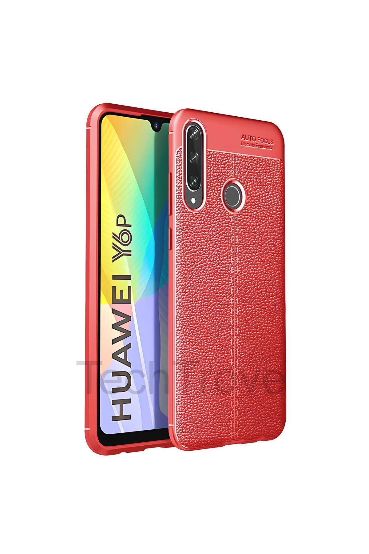 TechTrove Huawei Y6P Kılıf Deri Extra Korumalı Slikon Kapak
