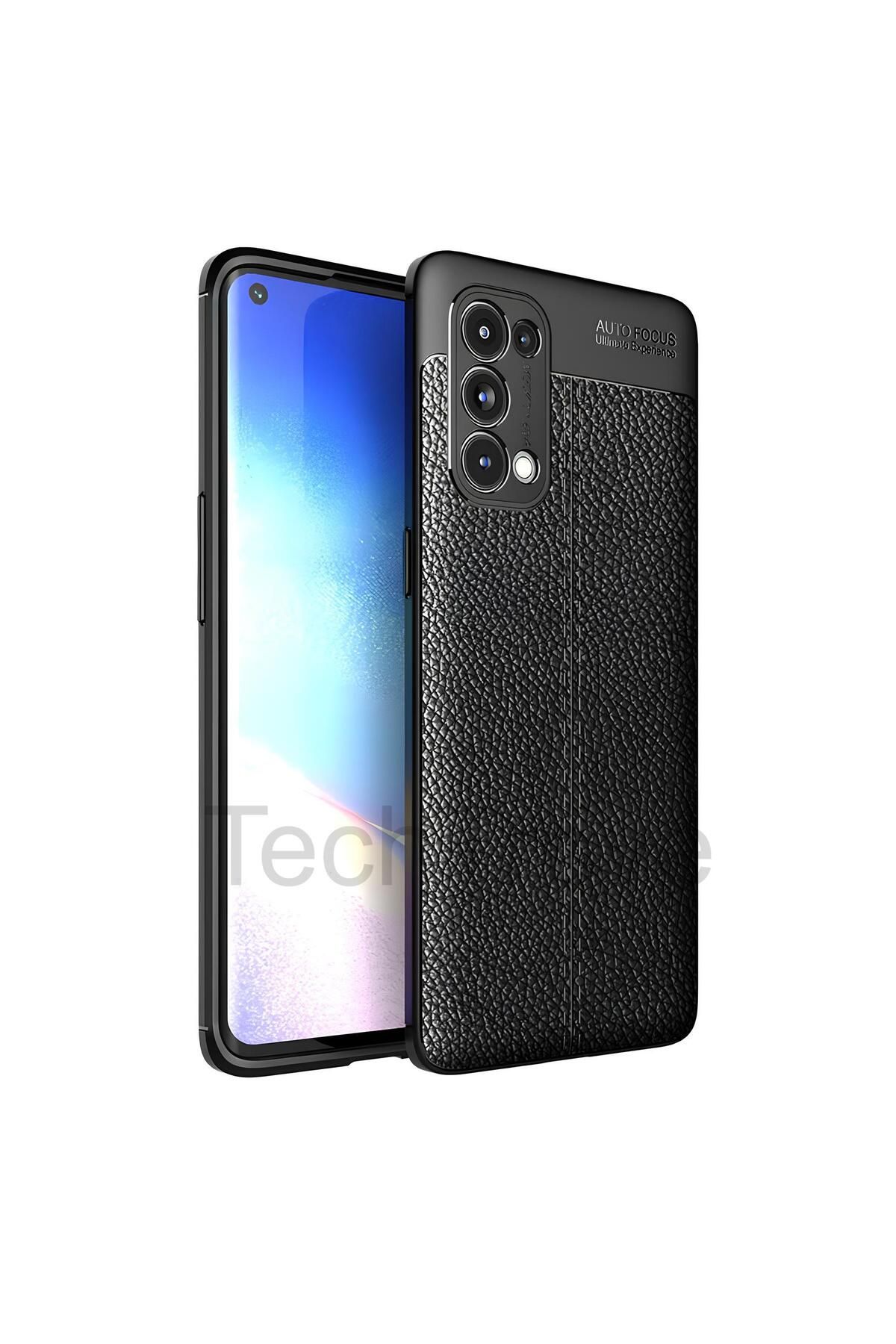 TechTrove Oppo Reno 5 Pro Kılıf Deri Extra Korumalı Slikon Kapak