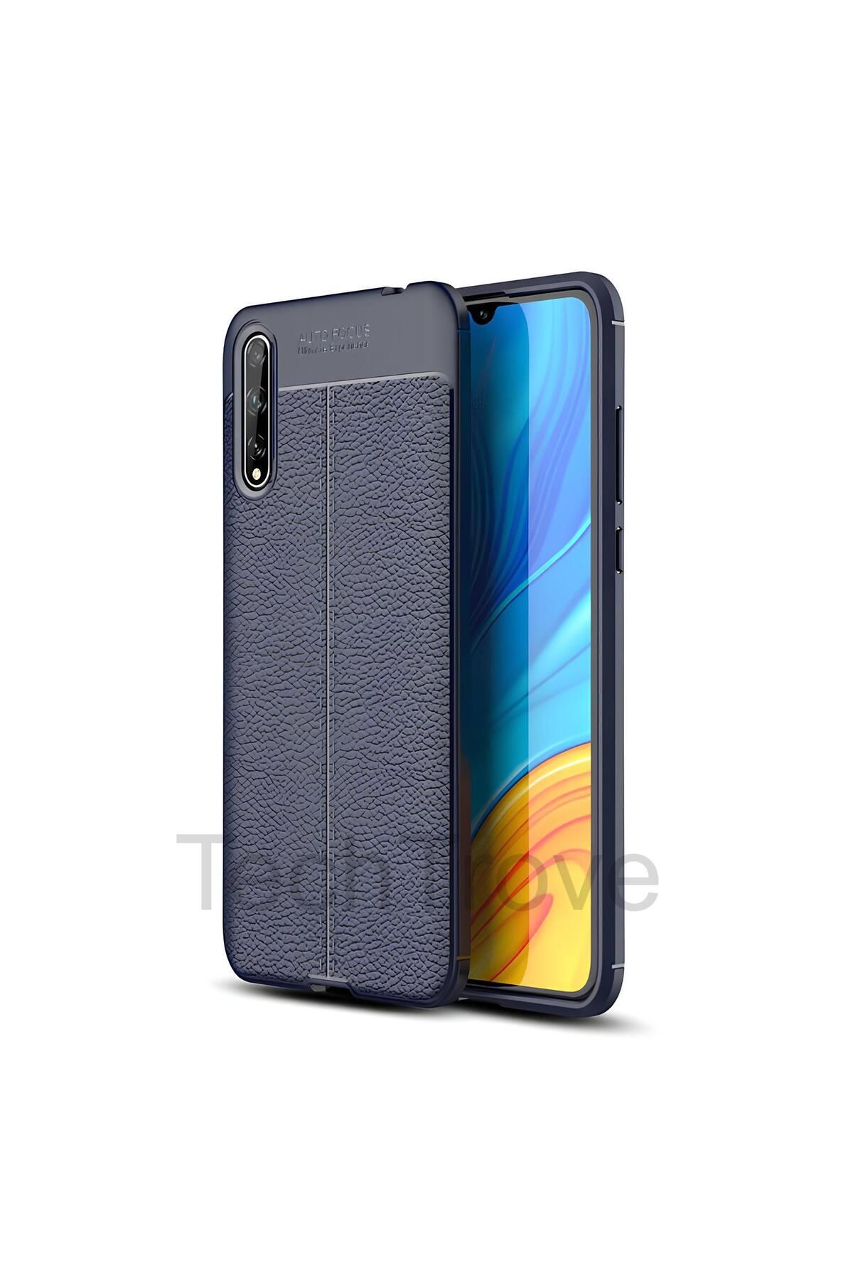 TechTrove Huawei P Smart S (Y8P) Kılıf Deri Extra Korumalı Slikon Kapak