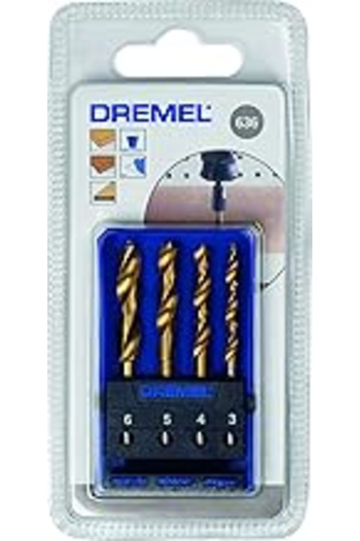 Pazarcan Dremel 636 Titanyum Kaplama Ahşap Delici Uç Seti, 4'Lü