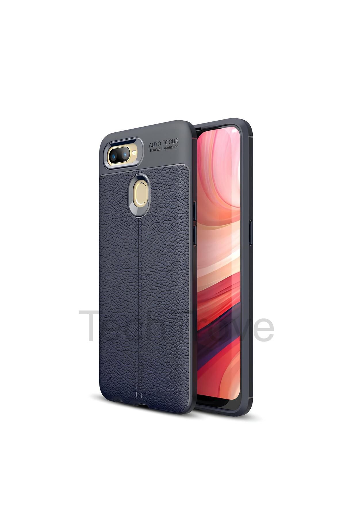TechTrove Oppo A12 Kılıf Deri Extra Korumalı Slikon Kapak