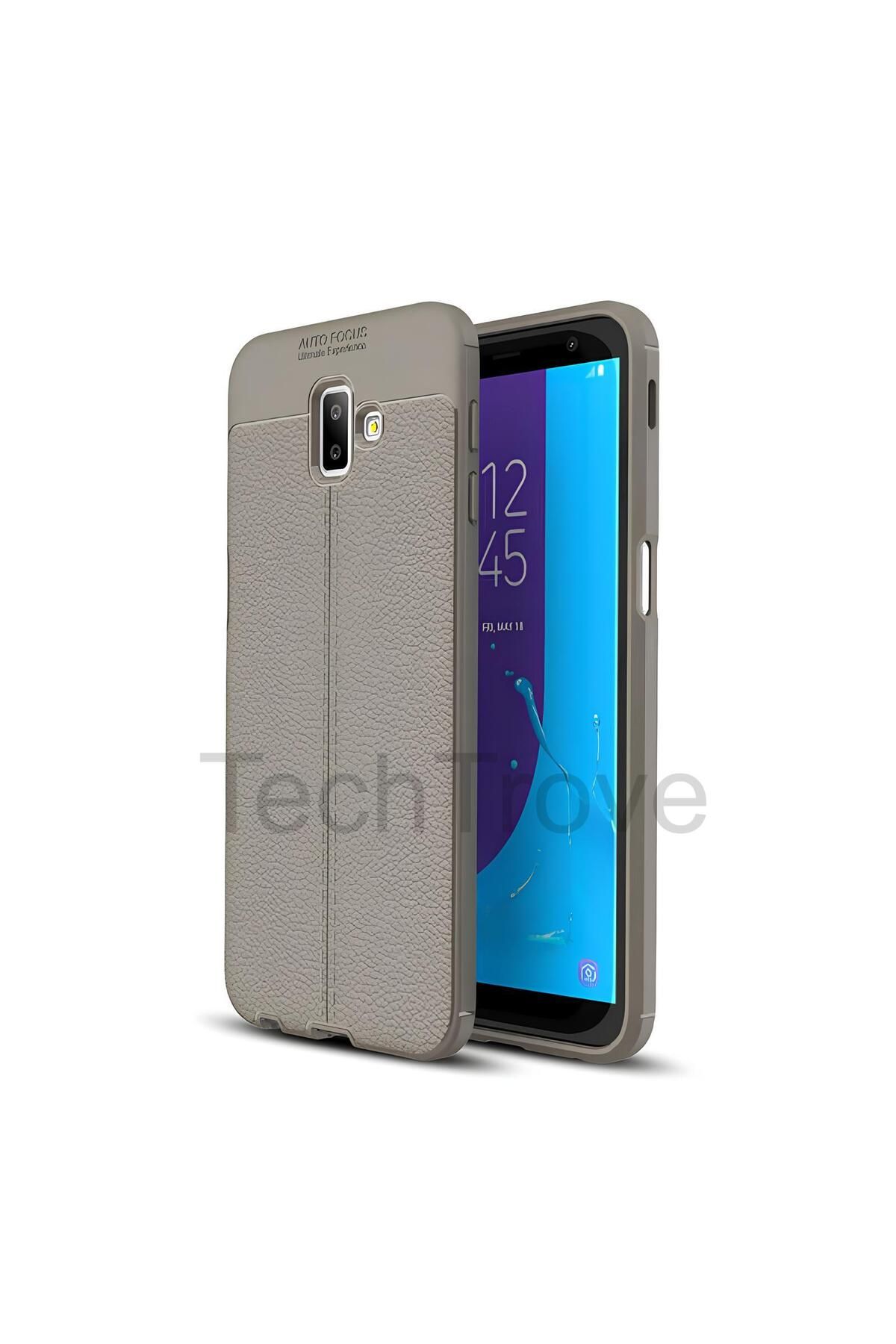 TechTrove Samsung Galaxy J6 Plus Kılıf Deri Extra Korumalı Slikon Kapak