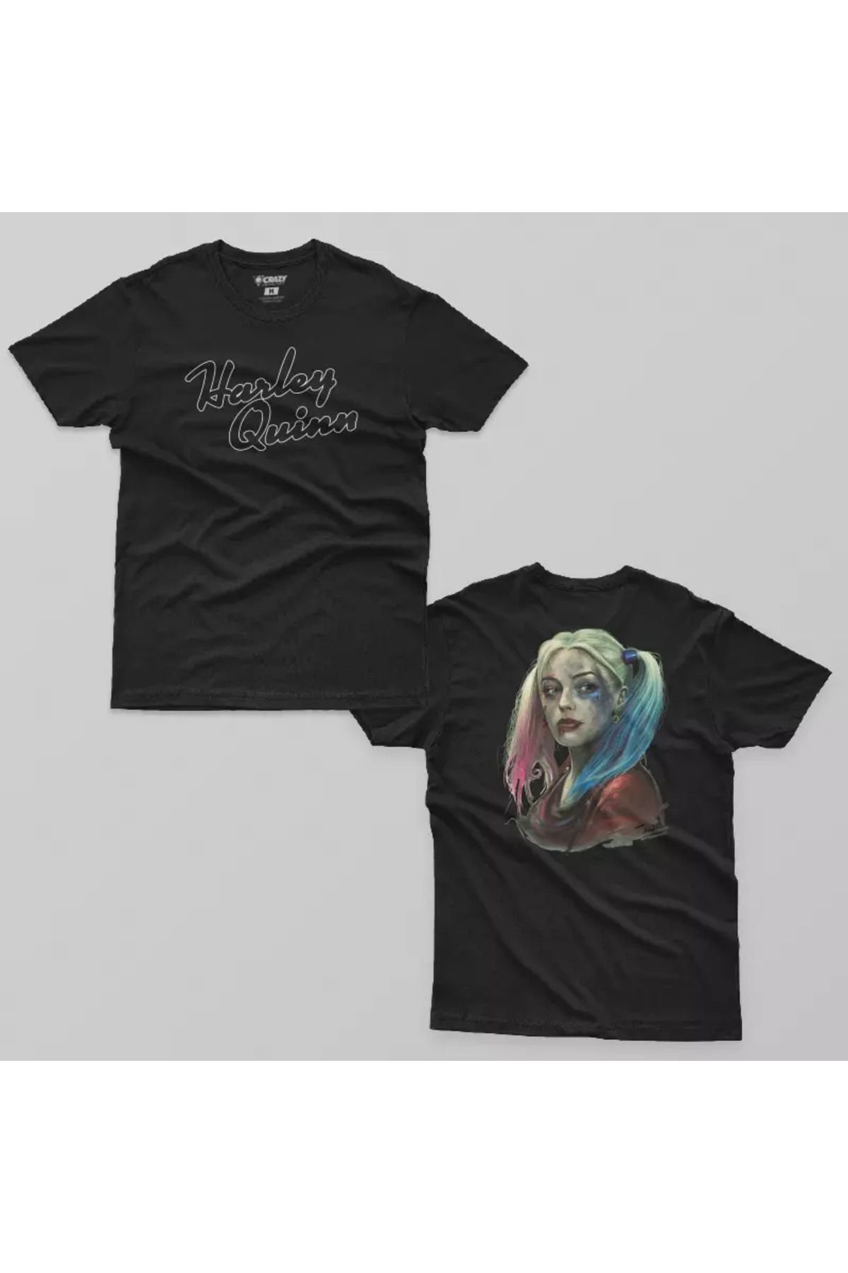 Crazy Harley Quinn Face Erkek Tişört