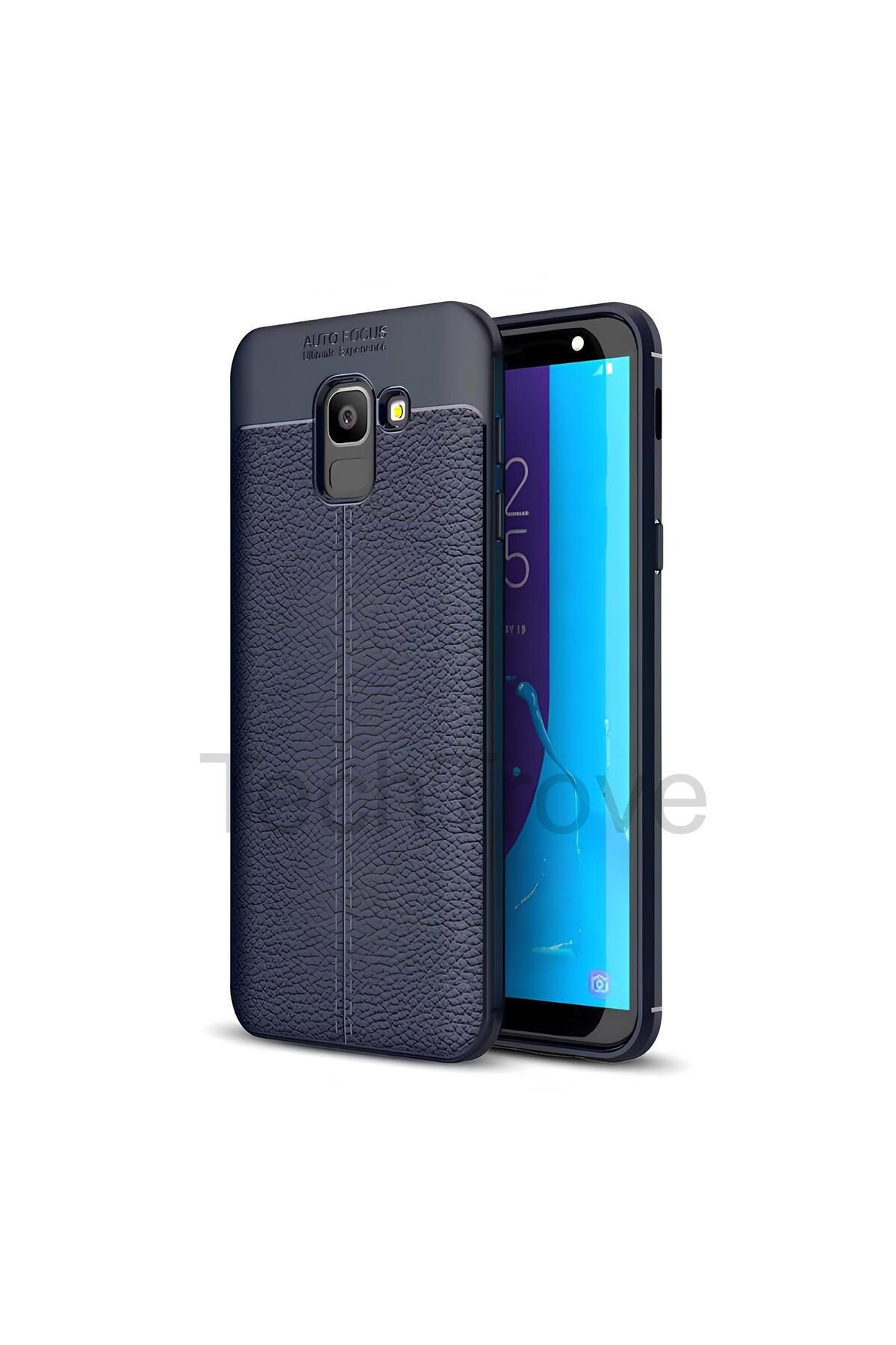 TechTrove Samsung Galaxy J6 Kılıf Deri Extra Korumalı Slikon Kapak