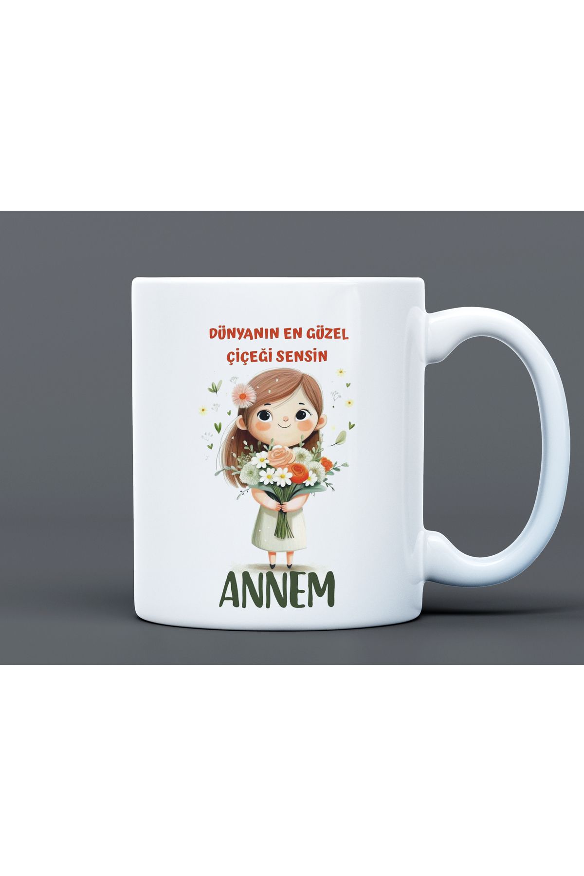 AA Shop Anneler Günü Hediye Büyük Boy Porselen Kupa Bardak