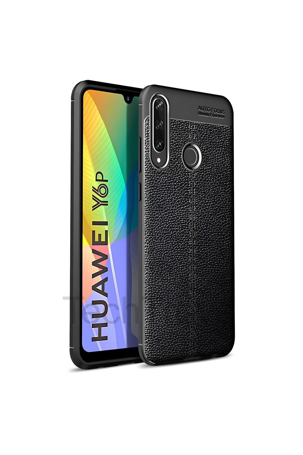TechTrove Huawei Y6P Kılıf Deri Extra Korumalı Slikon Kapak