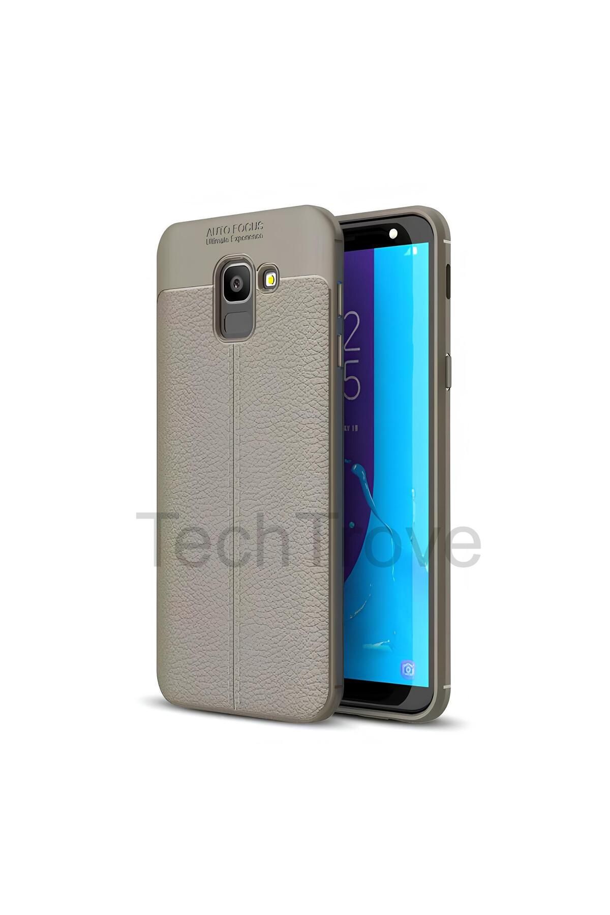 TechTrove Samsung Galaxy J6 Kılıf Deri Extra Korumalı Slikon Kapak