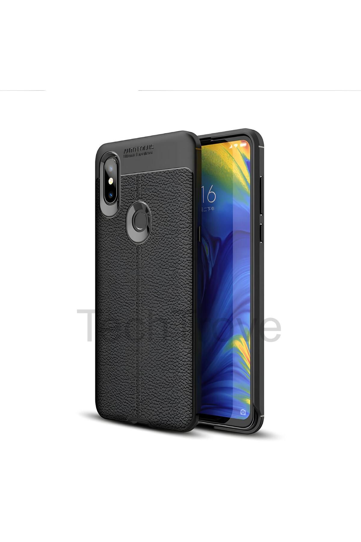 TechTrove Xiaomi Mi Mix 3 Kılıf Deri Extra Korumalı Slikon Kapak