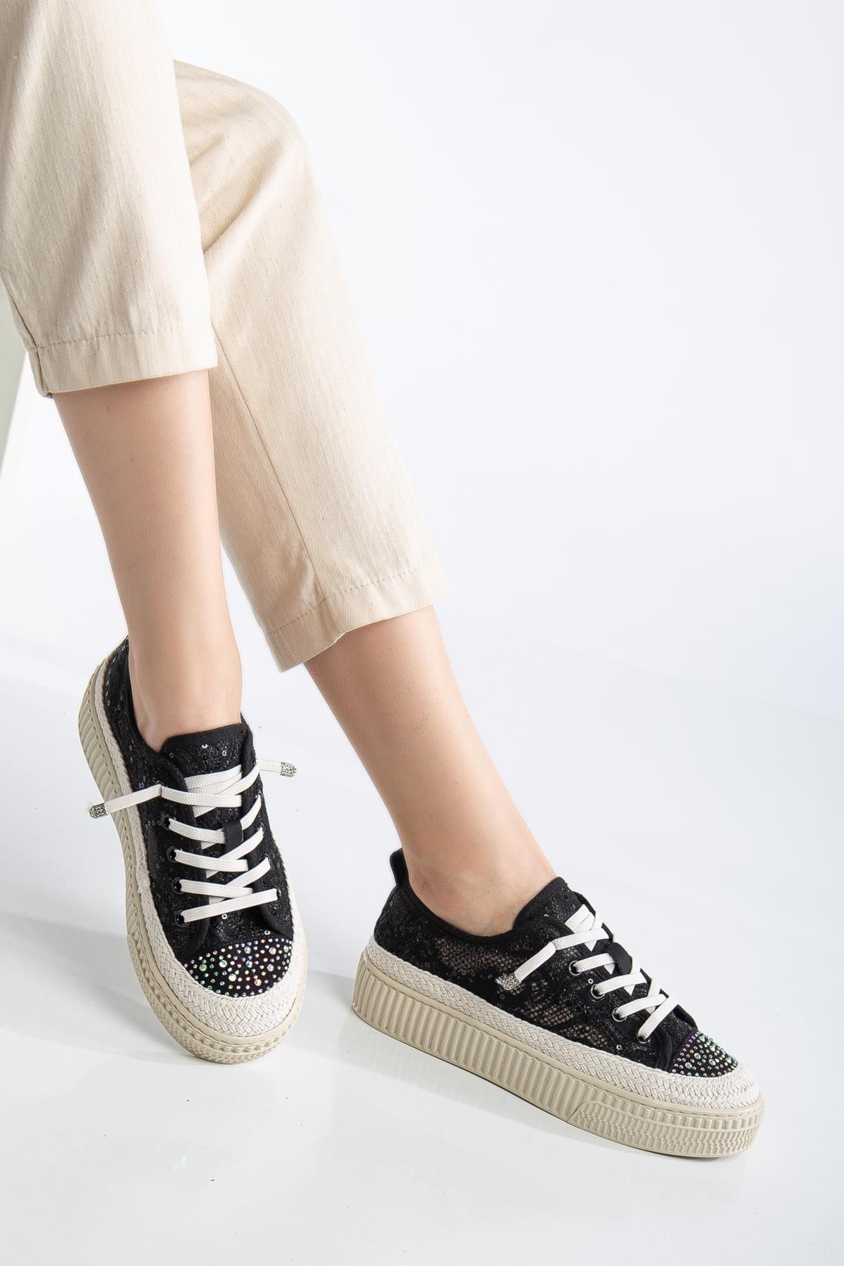 SUİNS SHOES Suins Montero Model File Dantel Detaylı Kadın Spor Ayakkabı Sneaker
