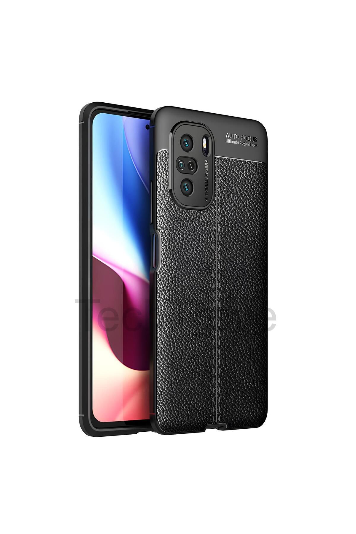 TechTrove Xiaomi Redmi K40 Kılıf Deri Extra Korumalı Slikon Kapak