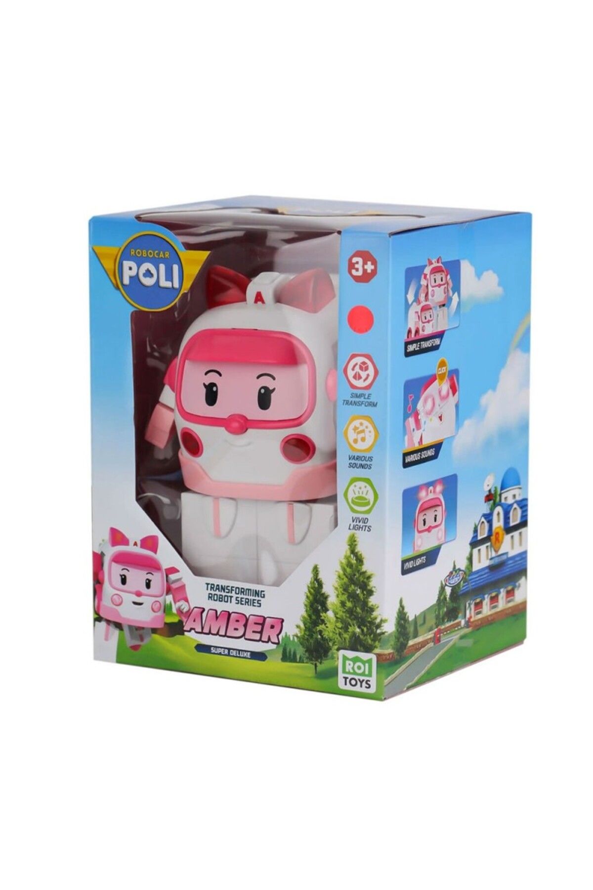 SECTOYS Robocar Poli Büyük Transforming Robot AMBER( Sesli ve Işıklı ) Oyuncak Robocar Poli Amber