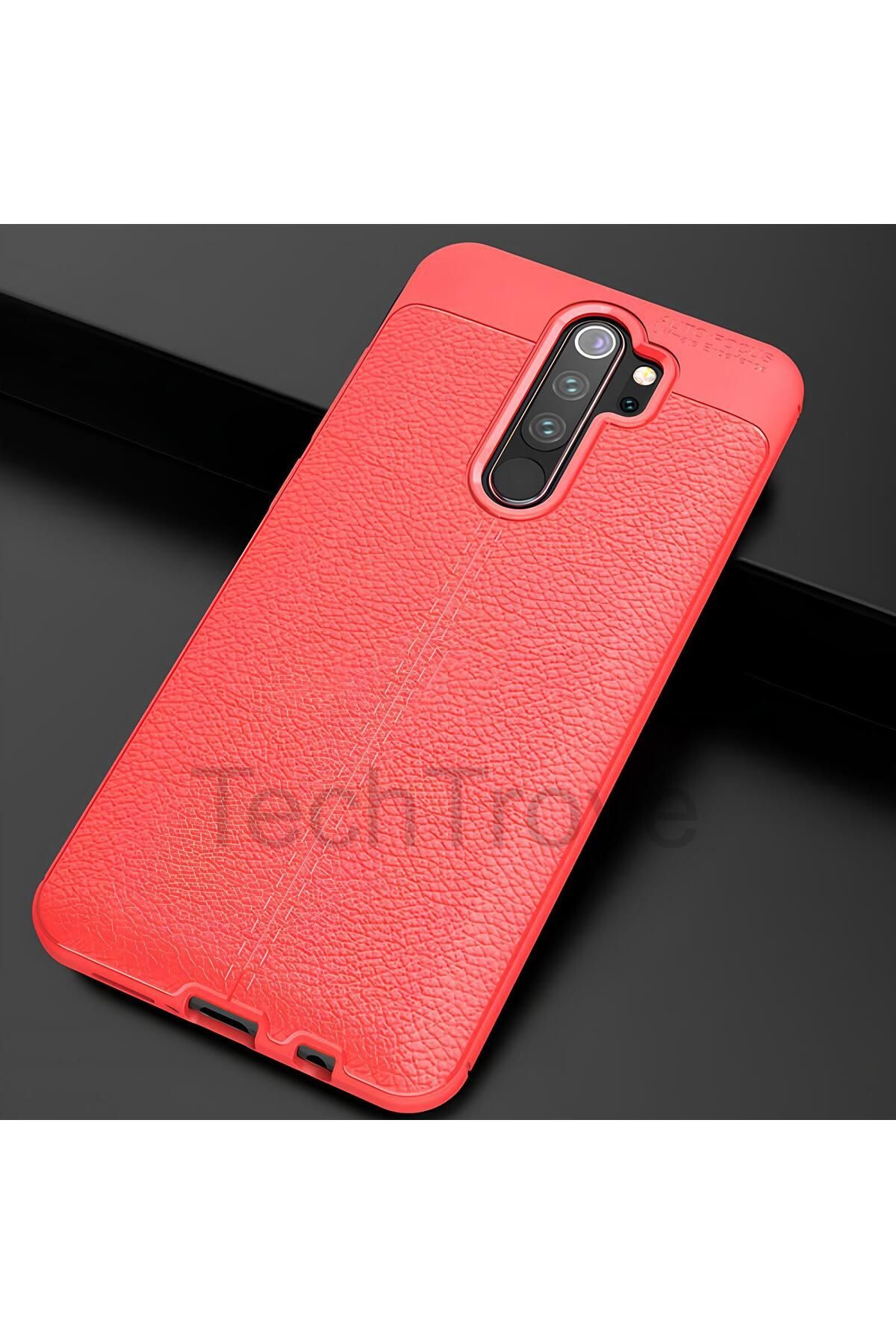 TechTrove Xiaomi Redmi Note 8 Pro Kılıf Deri Extra Korumalı Slikon Kapak