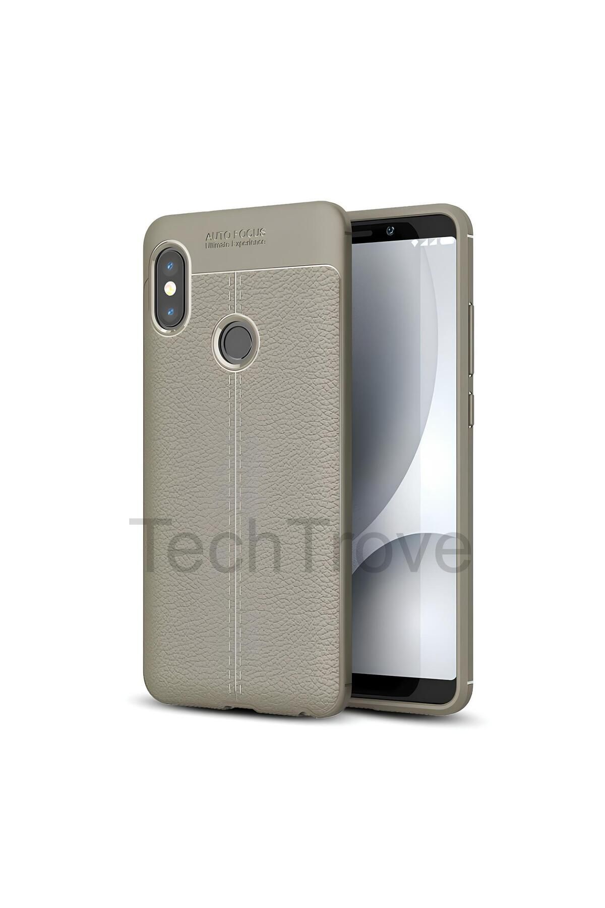 TechTrove Xiaomi Redmi Note 5 Pro Kılıf Deri Extra Korumalı Slikon Kapak