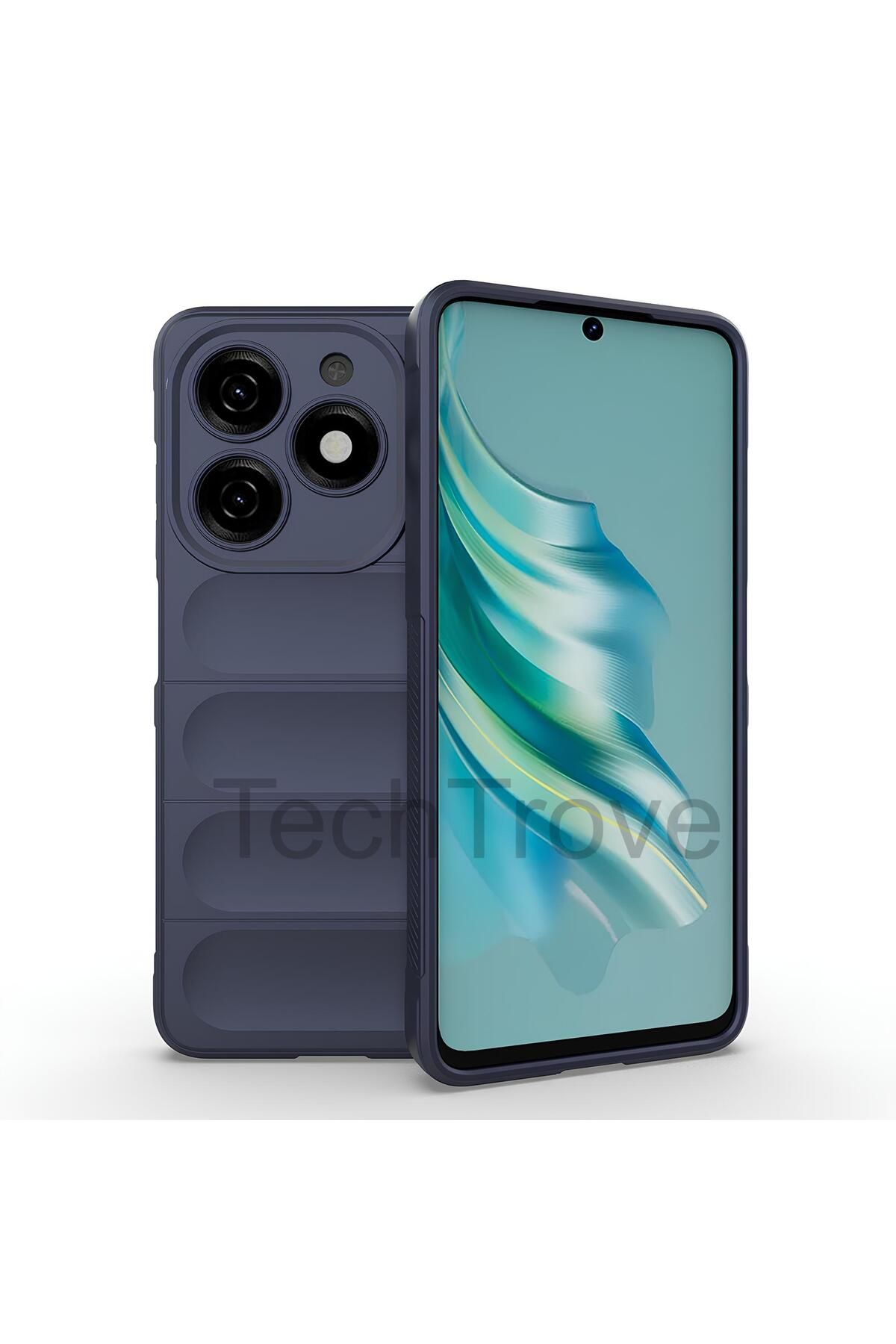TechTrove İnfinix Hot 40i Kılıf Esnek TPU Oyuklu Arka Yüzey Tasarımlı Silikon Kapak