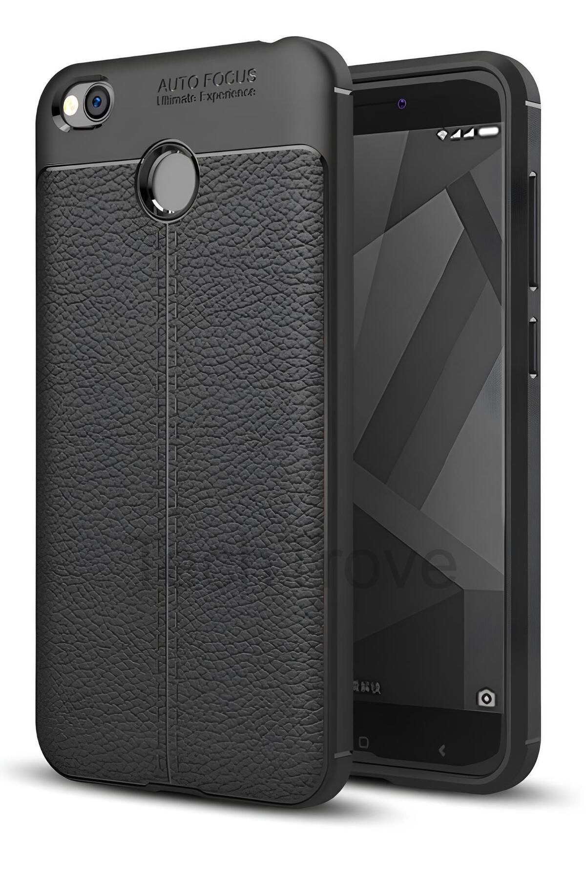 TechTrove Xiaomi Redmi 4x Kılıf Deri Extra Korumalı Slikon Kapak