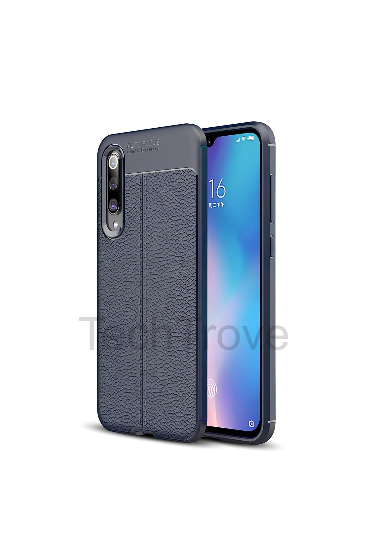 TechTrove Xiaomi Mi 9 Kılıf Deri Extra Korumalı Slikon Kapak