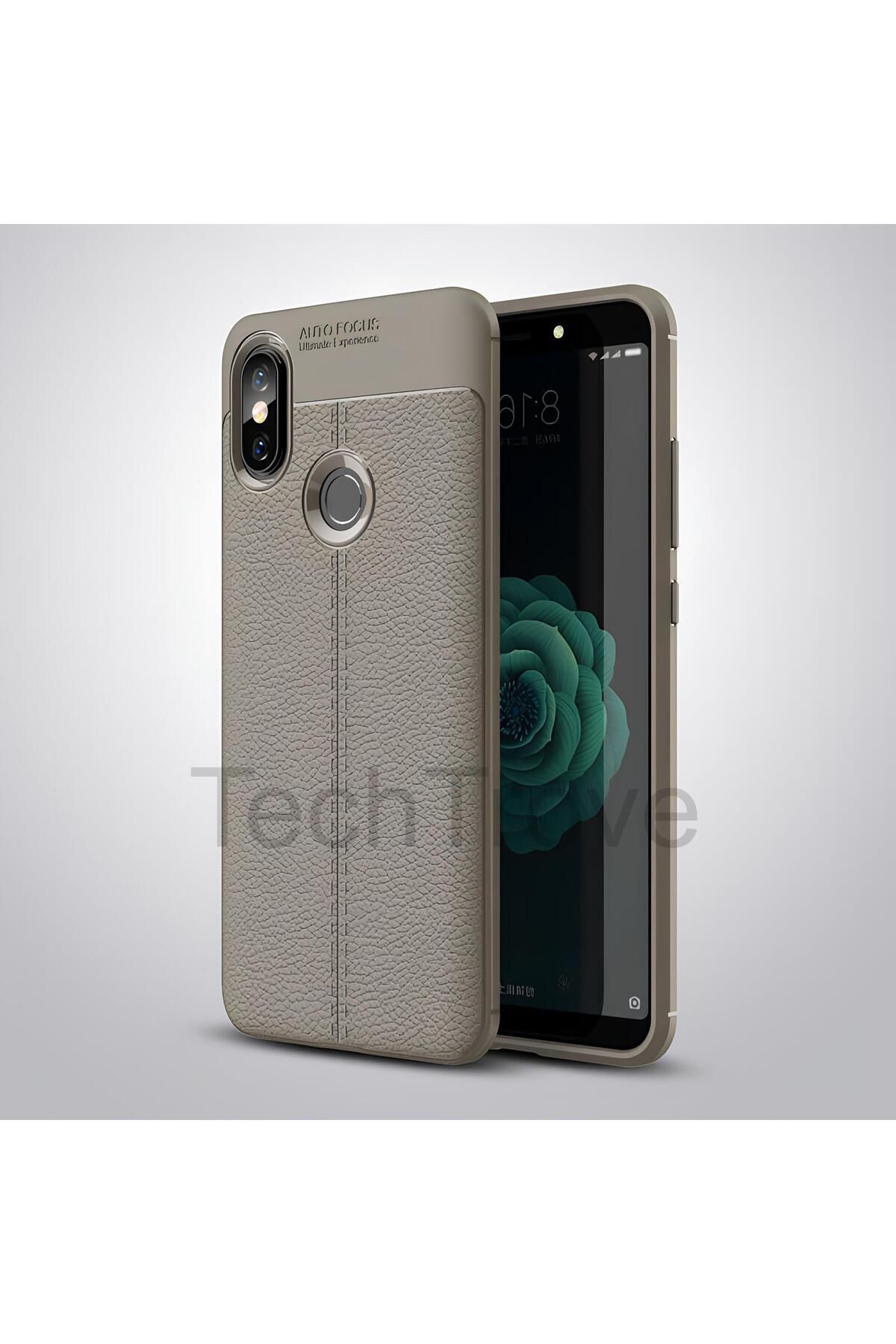 TechTrove Xiaomi Mi 8 SE Kılıf Deri Extra Korumalı Slikon Kapak