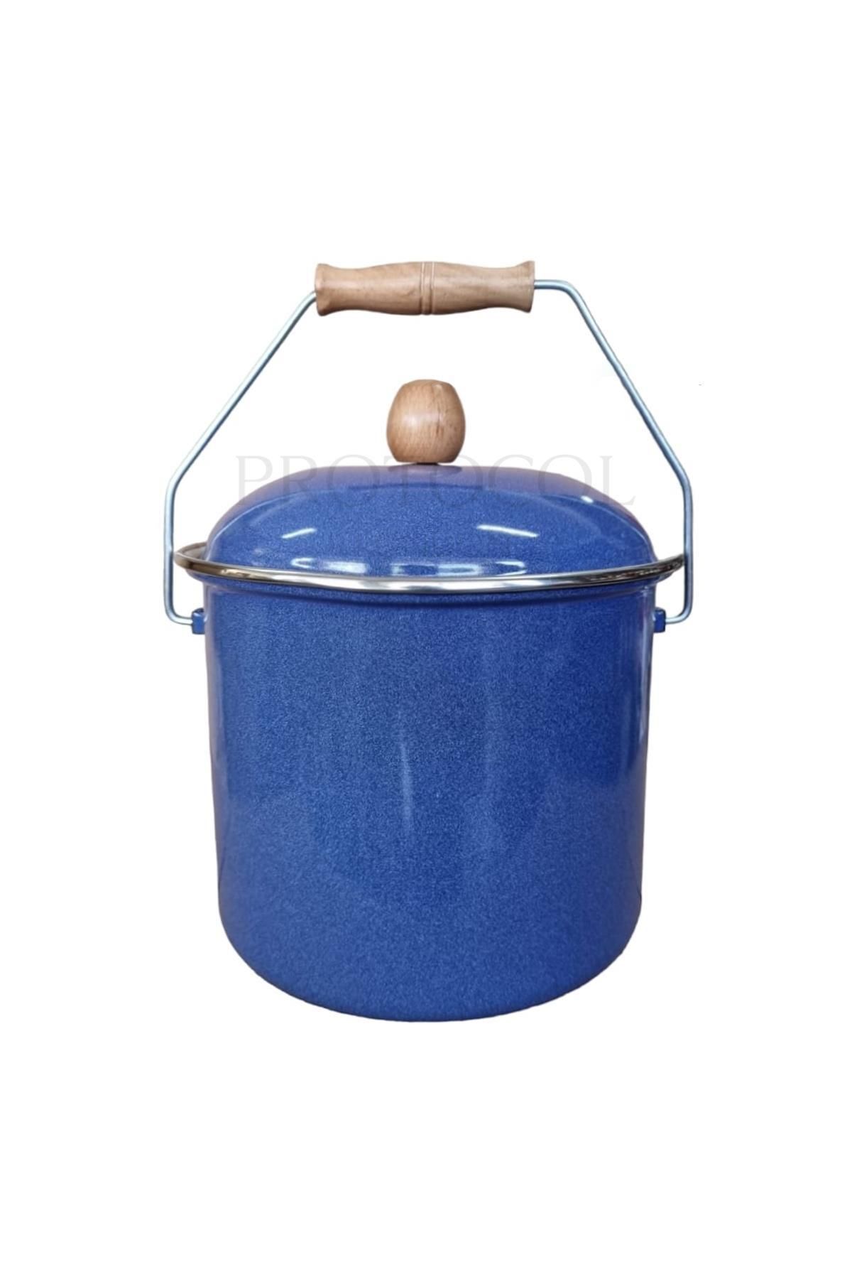 Muhtelif Emaye Yoğurt Tenceresi Emaye Bakraç 20 Cm 5 Litre