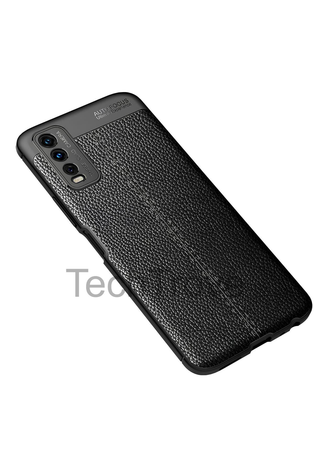 TechTrove Vivo Y11S Kılıf Deri Extra Korumalı Slikon Kapak