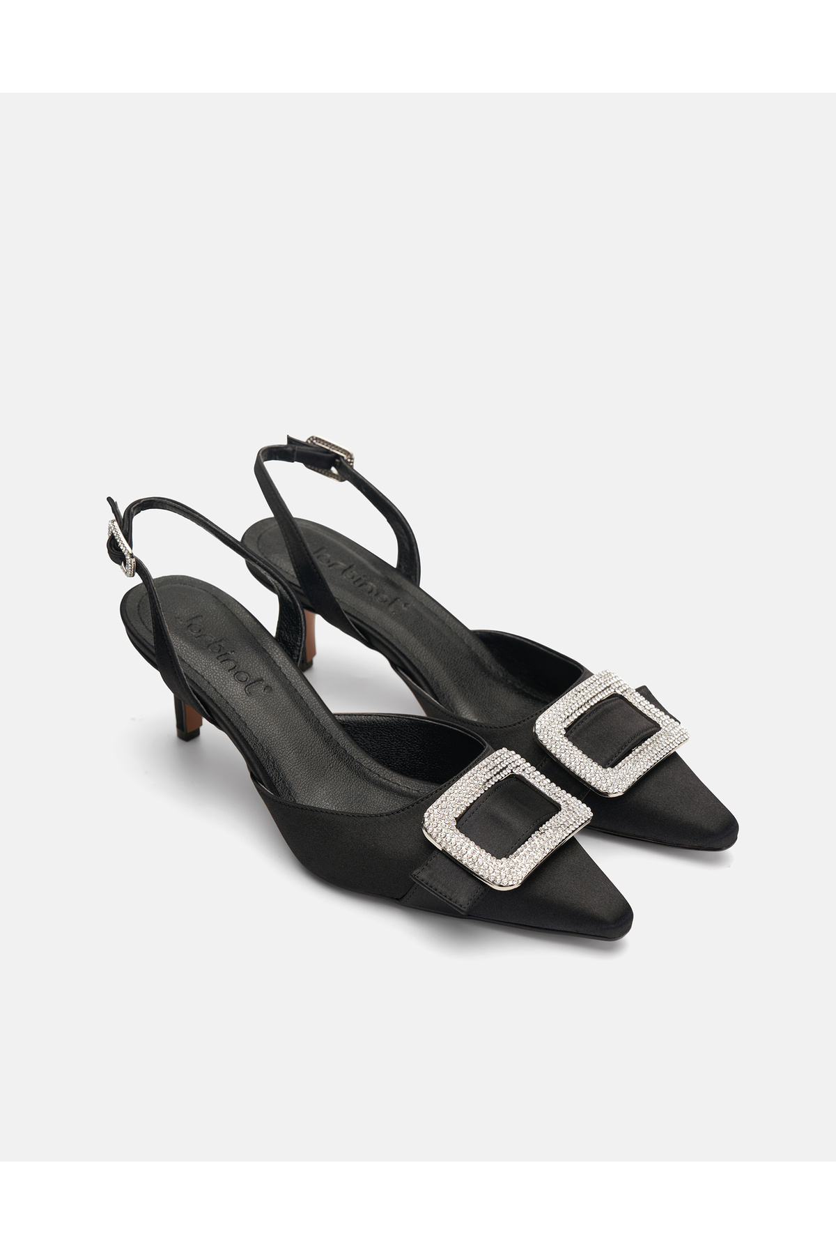 Jorbinol-Lure Sparkle Buckle Thin Heeled Shoes 3
