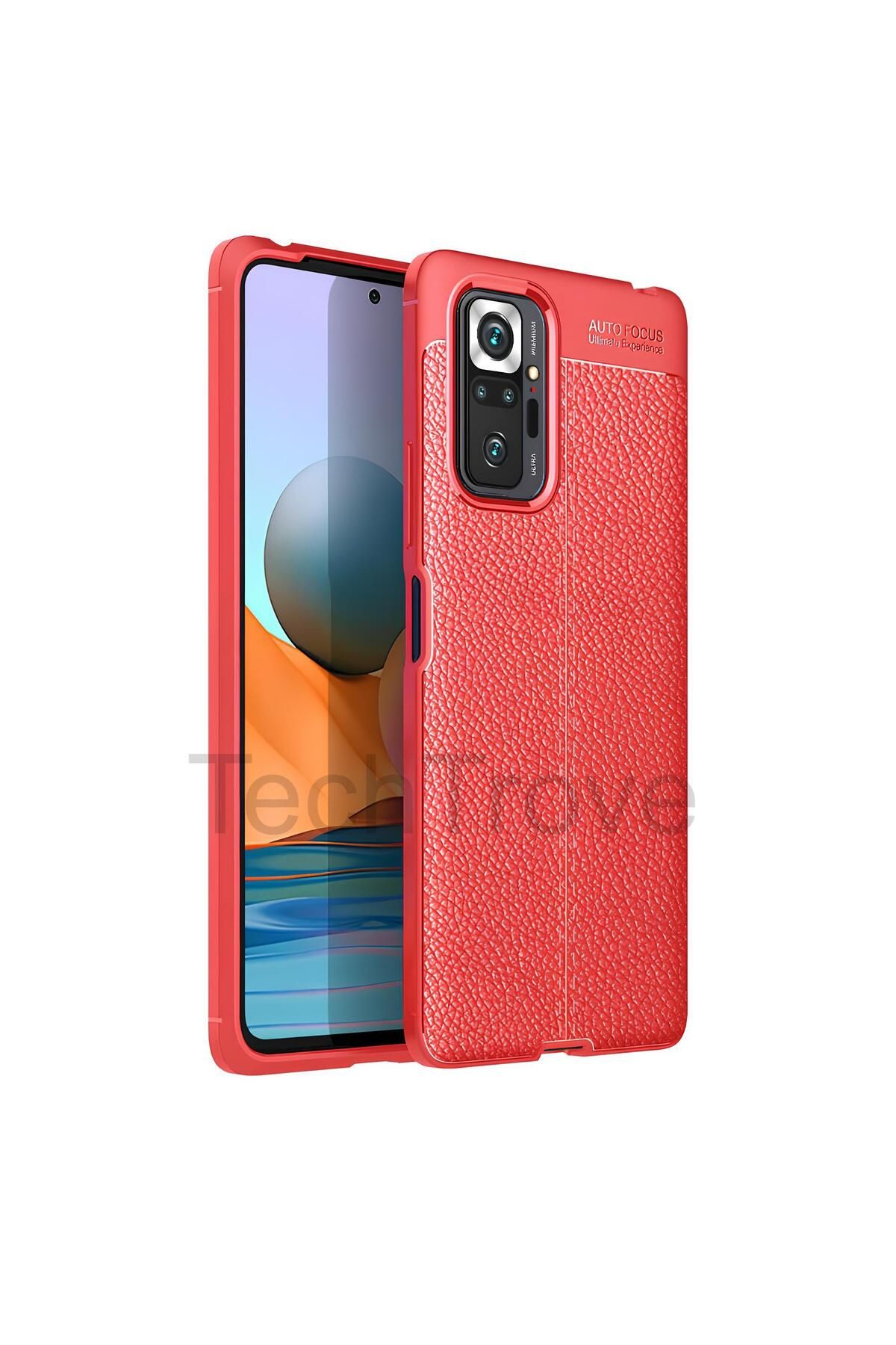 TechTrove Xiaomi Redmi Note 10 Pro Kılıf Deri Extra Korumalı Slikon Kapak