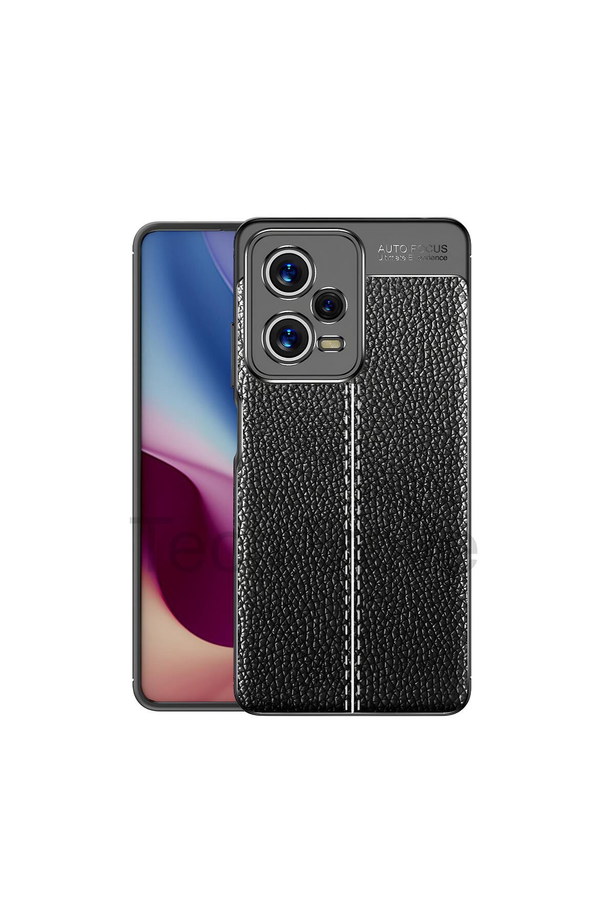 TechTrove Xiaomi Redmi Note 12 5G Kılıf Deri Extra Korumalı Slikon Kapak