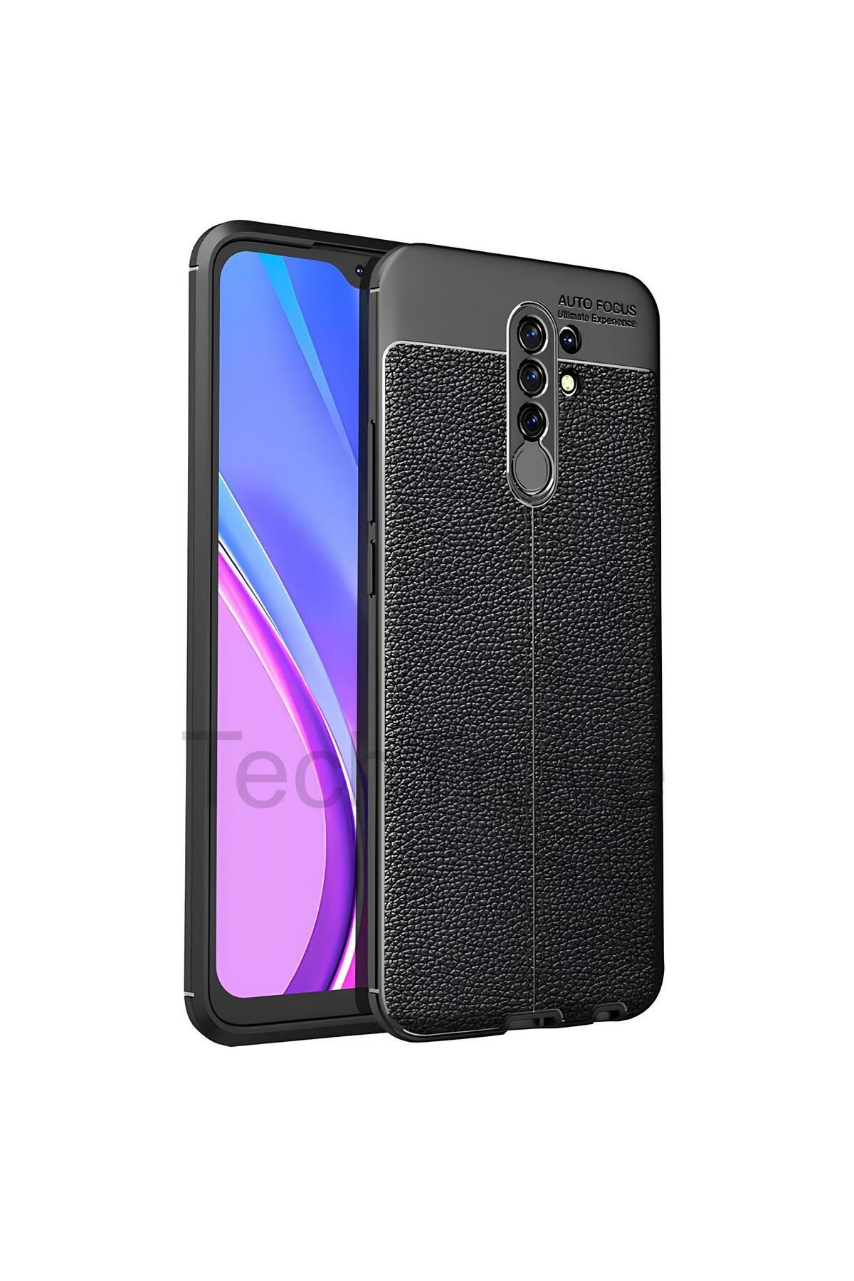TechTrove Xiaomi Redmi 9 Kılıf Deri Extra Korumalı Slikon Kapak