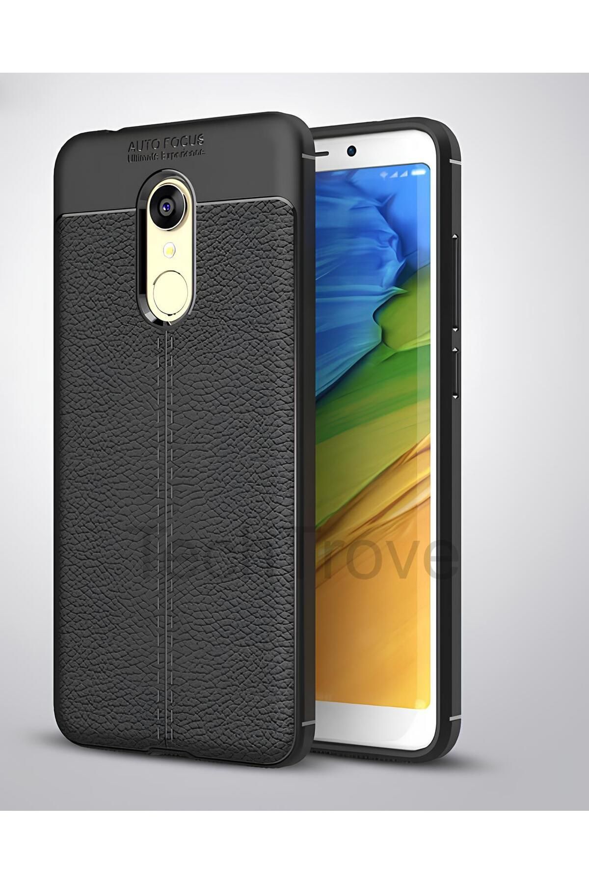 TechTrove Xiaomi Redmi 5 Kılıf Deri Extra Korumalı Slikon Kapak