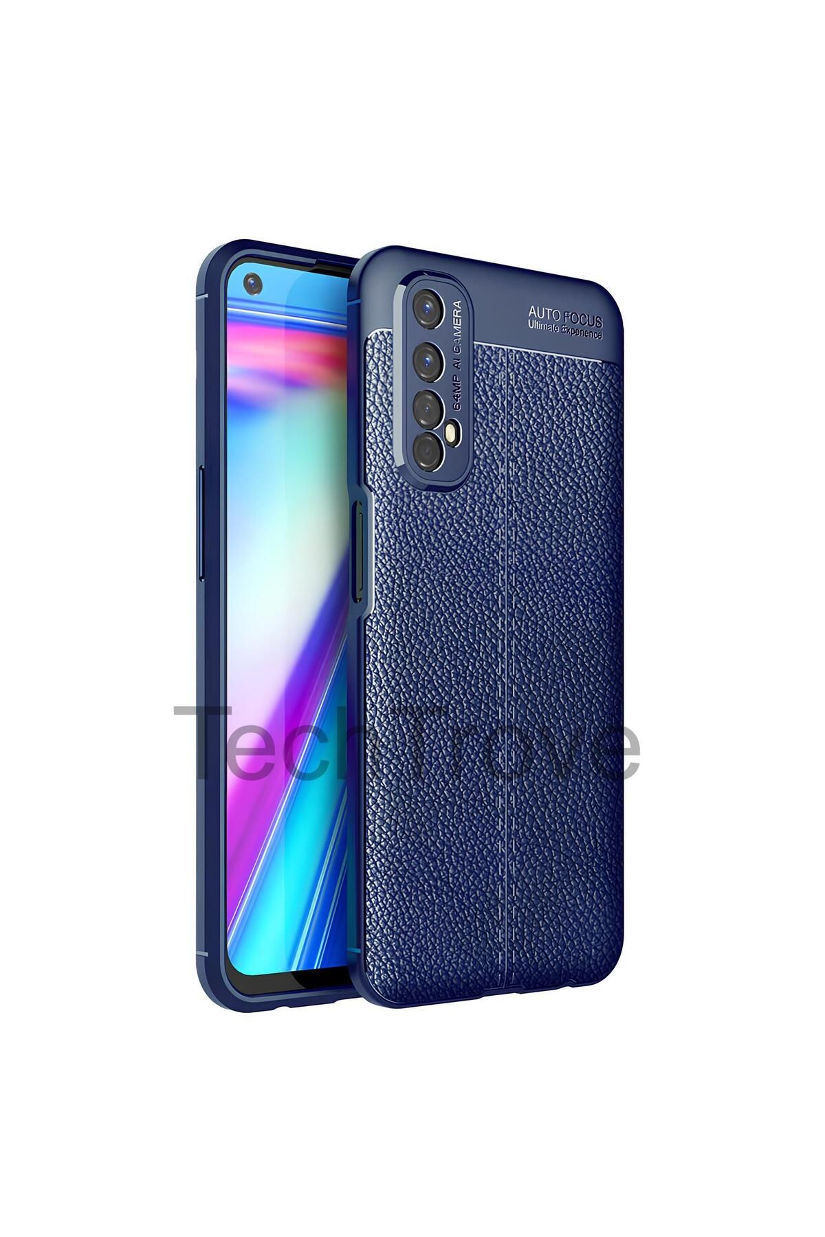 TechTrove Realme 7 Kılıf Deri Extra Korumalı Slikon Kapak