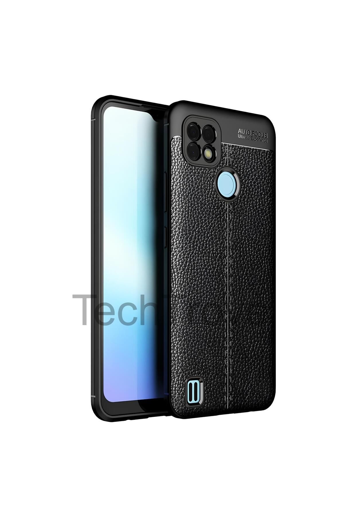 TechTrove Realme C21 Kılıf Deri Extra Korumalı Slikon Kapak