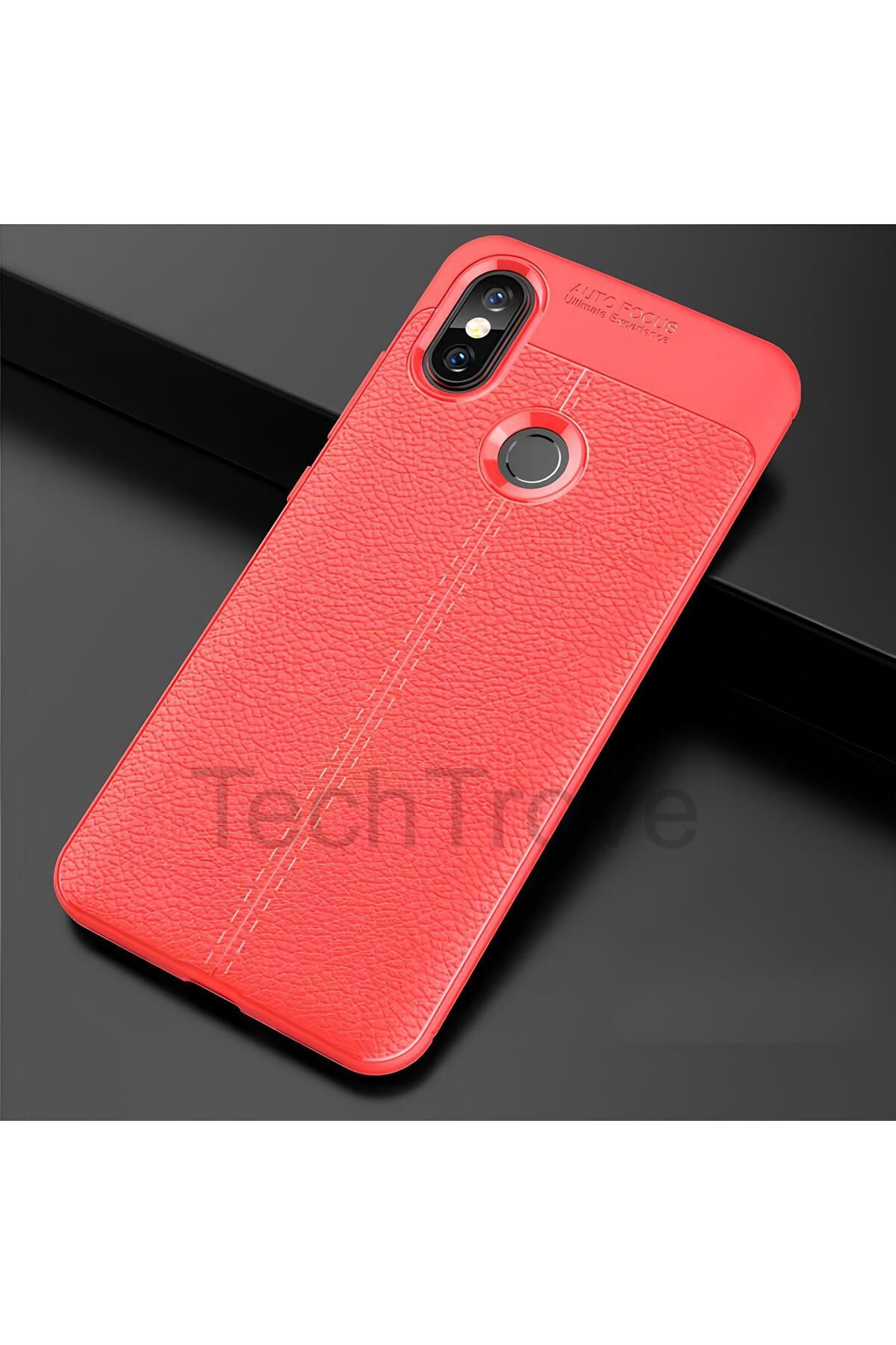 TechTrove Xiaomi Mi A2 Lite Kılıf Deri Extra Korumalı Slikon Kapak