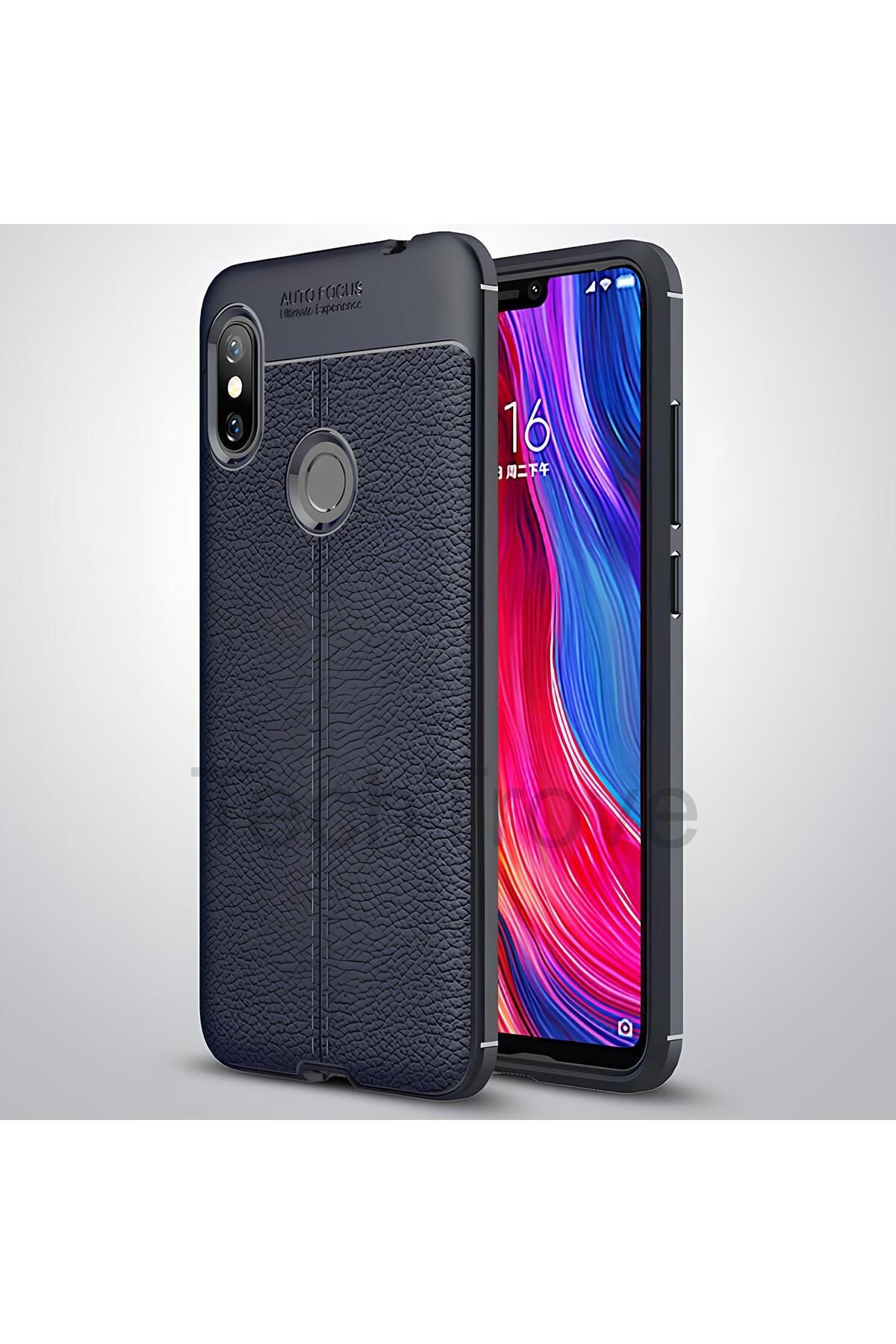 TechTrove Xiaomi Redmi Note 6 Pro Kılıf Deri Extra Korumalı Slikon Kapak