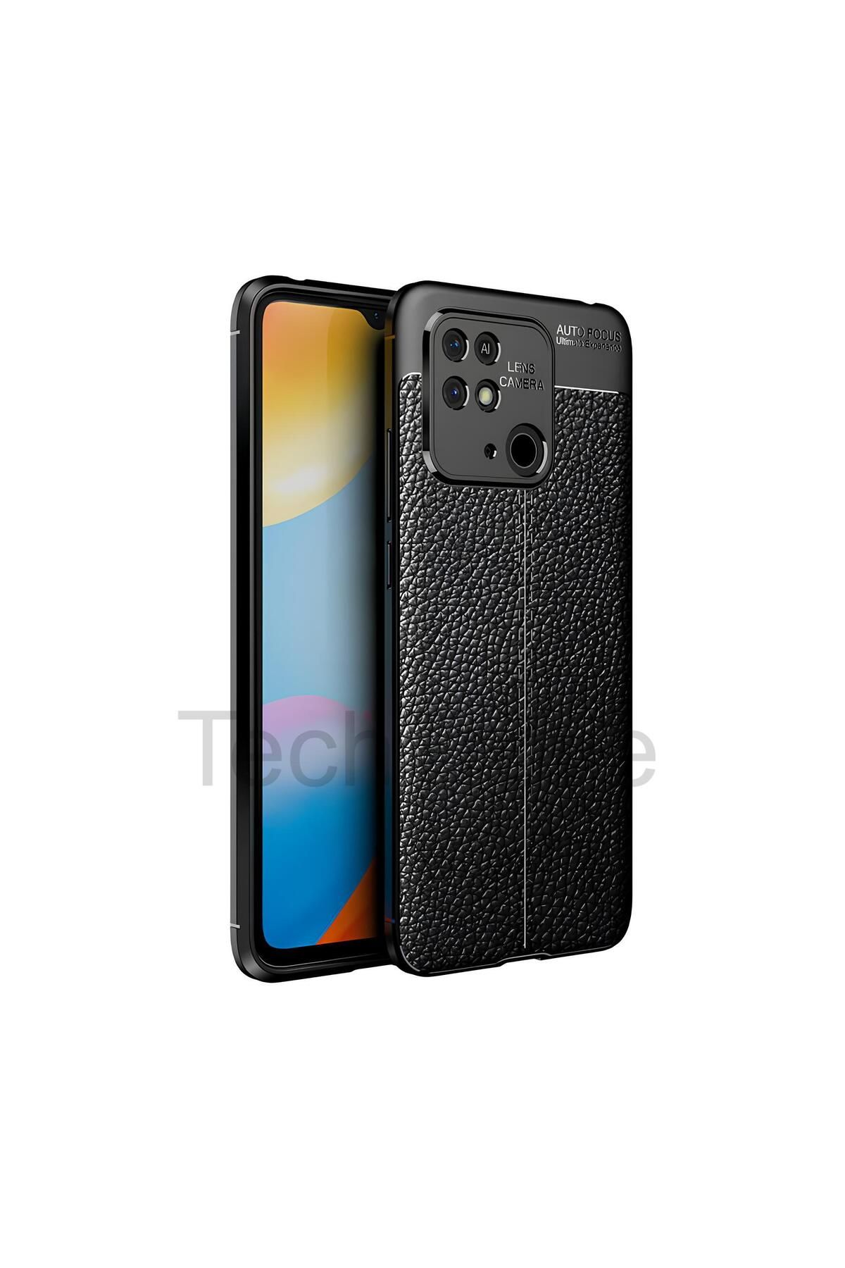 TechTrove Xiaomi Poco C40 Kılıf Deri Extra Korumalı Slikon Kapak