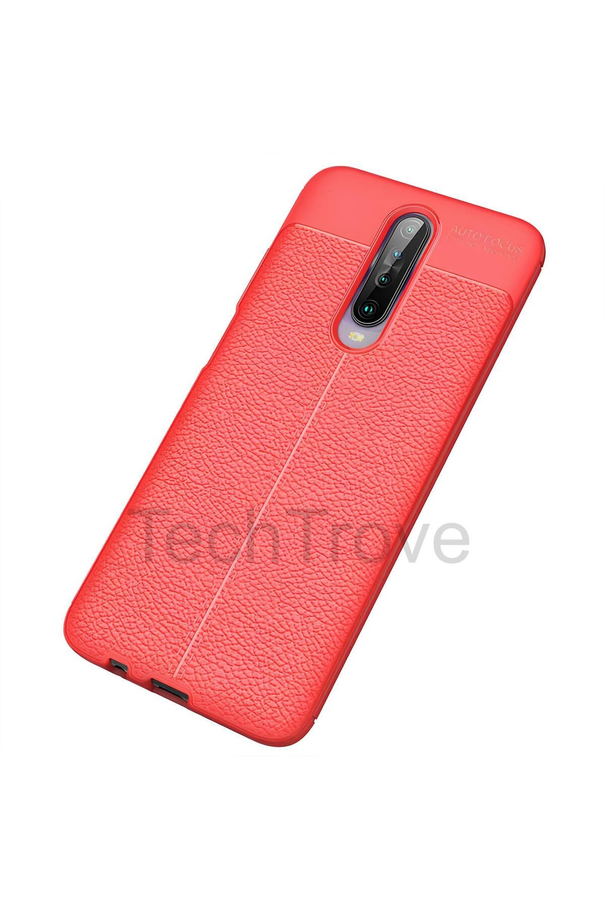 TechTrove Xiaomi Poco X2 Kılıf Deri Extra Korumalı Slikon Kapak