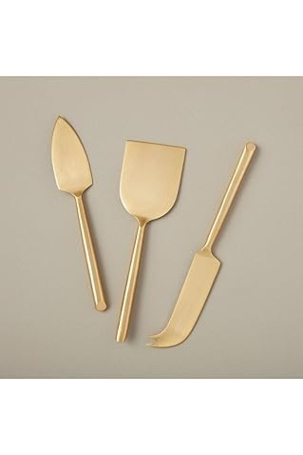 Mu Art Ahşap Be Home 3'Lü Set Mat Altın Peynir Bıçağı
