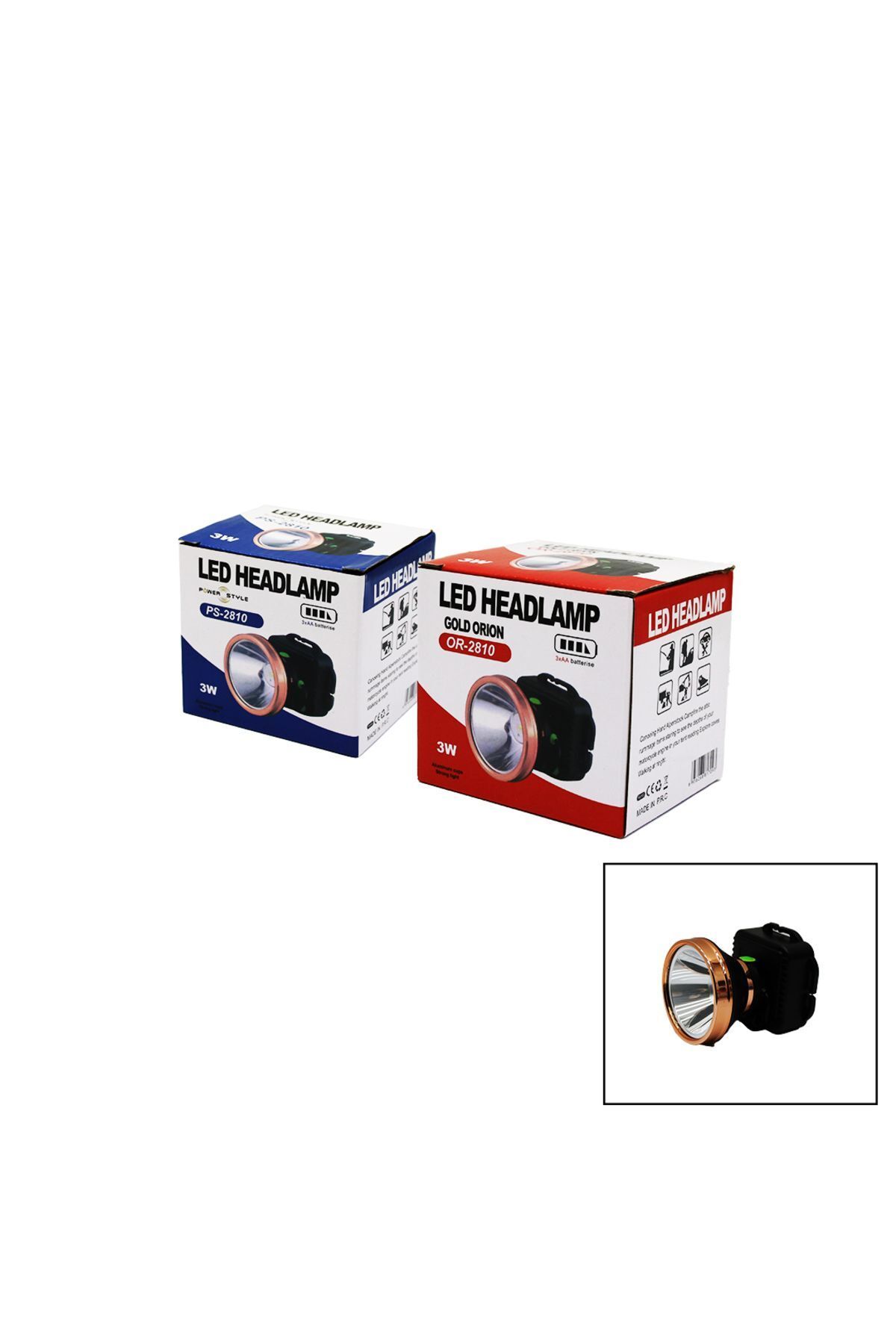 gizmurstore 3W PİLLİ KAFA LAMBASI FENER OYNAR BAŞLI (4767) - GMS3671-4169