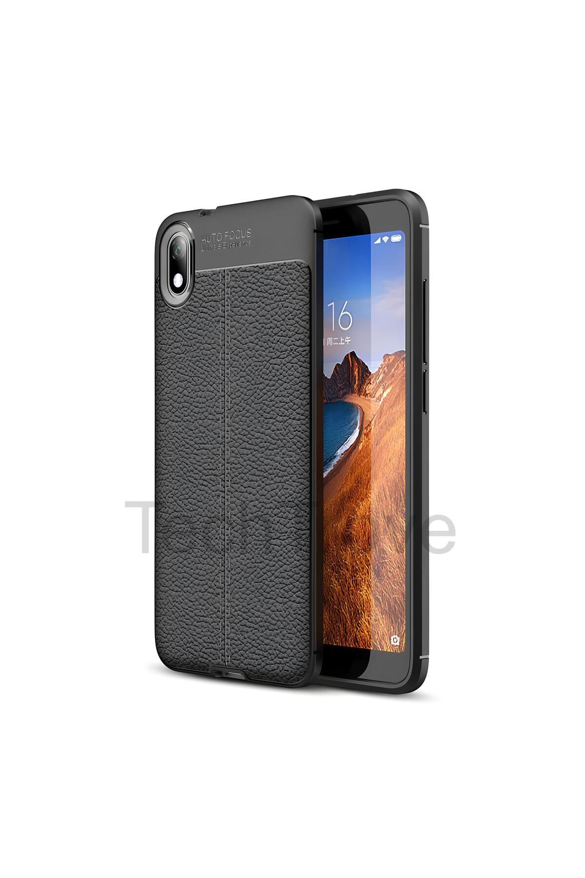 TechTrove Xiaomi Redmi 7A Kılıf Deri Extra Korumalı Slikon Kapak