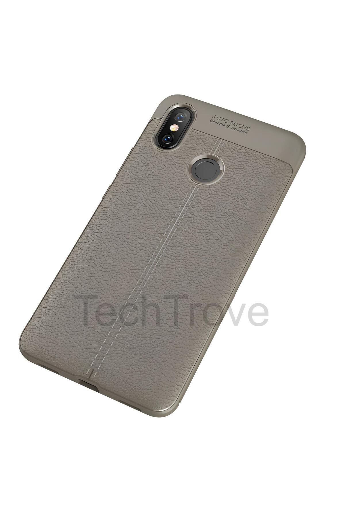 TechTrove Xiaomi Mi Max 3 Kılıf Deri Extra Korumalı Slikon Kapak
